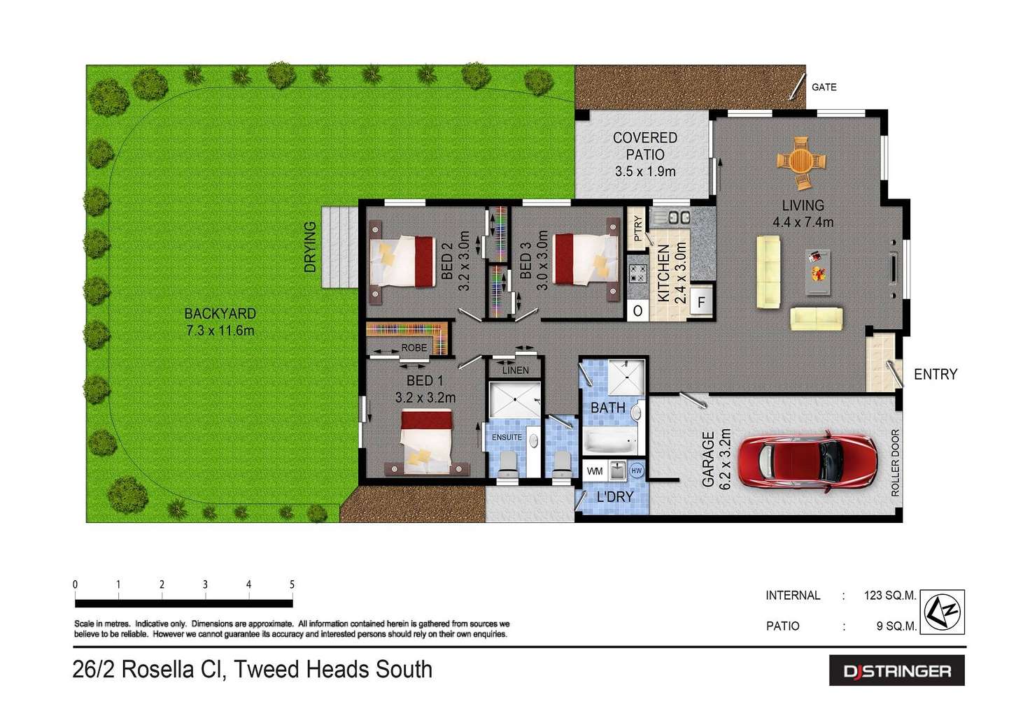 Floorplan of Homely unit listing, 26/2 Rosella Close, Tweed Heads South NSW 2486