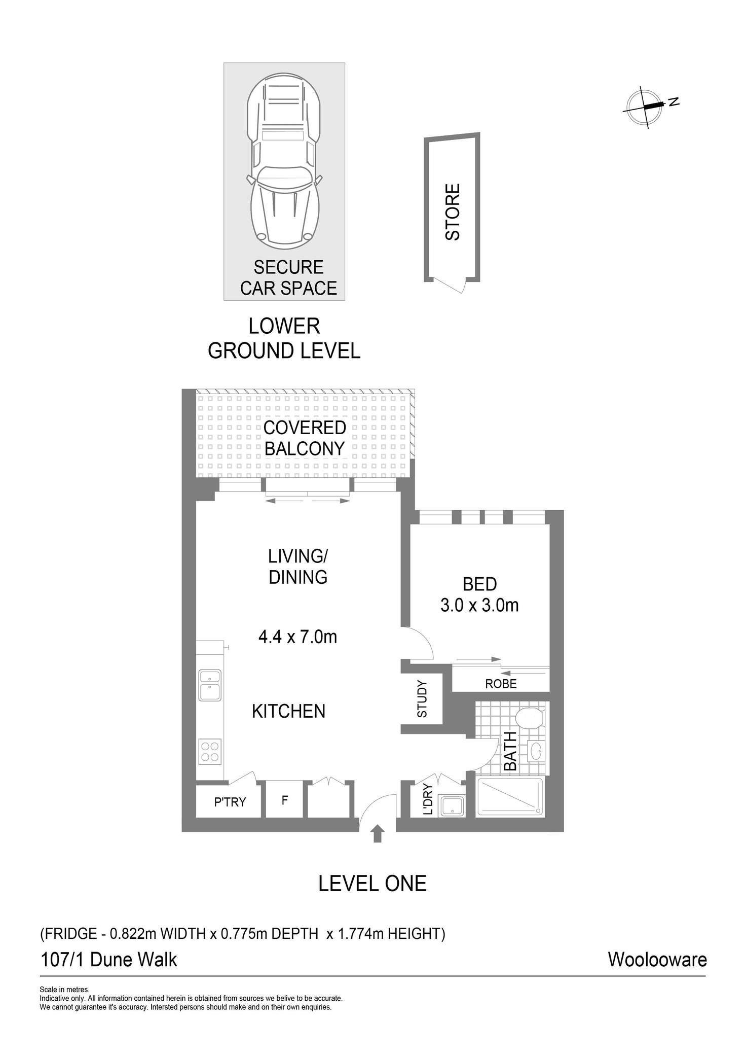 Floorplan of Homely apartment listing, 107/1 Dune Walk, Woolooware NSW 2230
