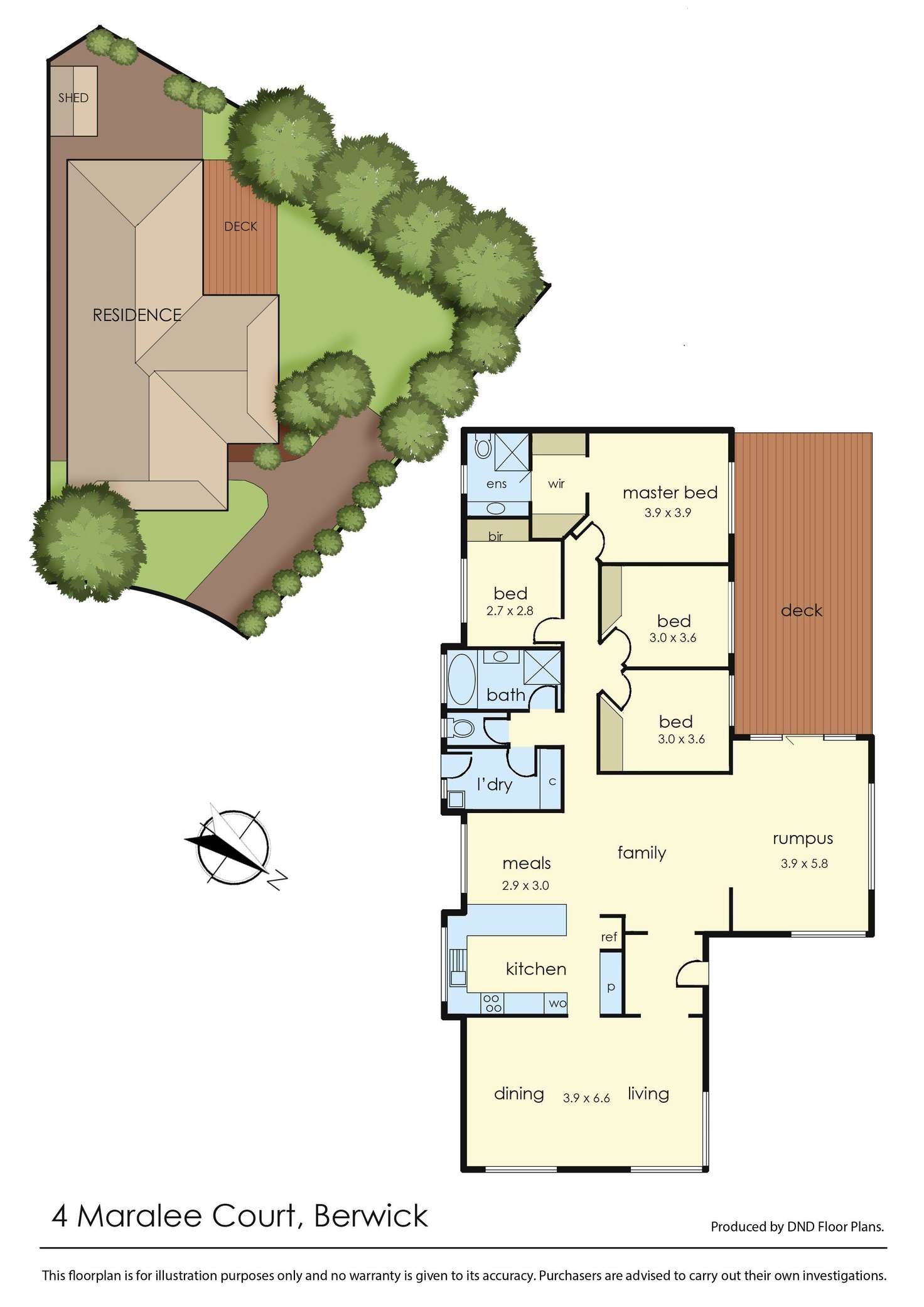 Floorplan of Homely house listing, 4 Maralee Court, Berwick VIC 3806