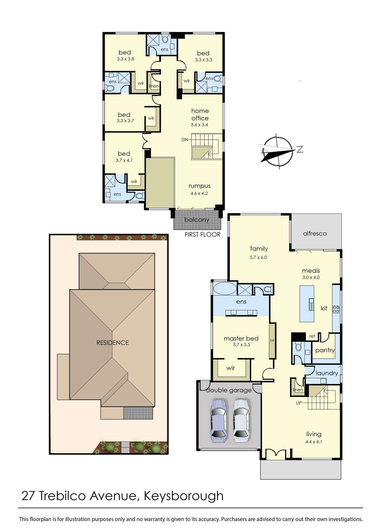 Floorplan of Homely house listing, 27 Trebilco Avenue, Keysborough VIC 3173