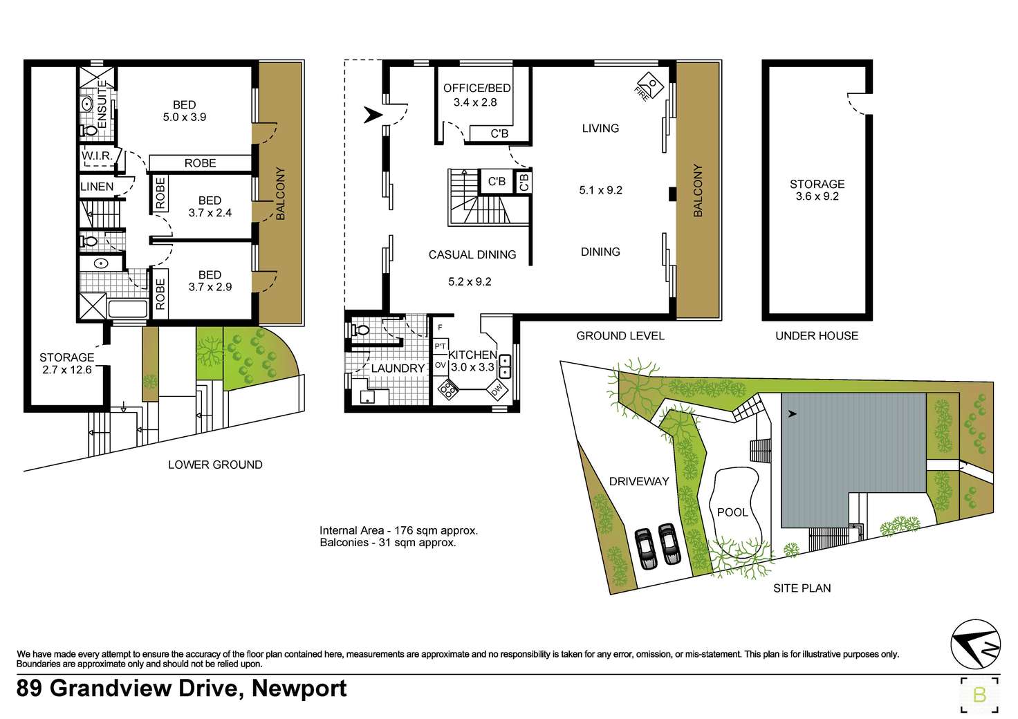 Floorplan of Homely house listing, 89 Grandview Drive, Newport NSW 2106
