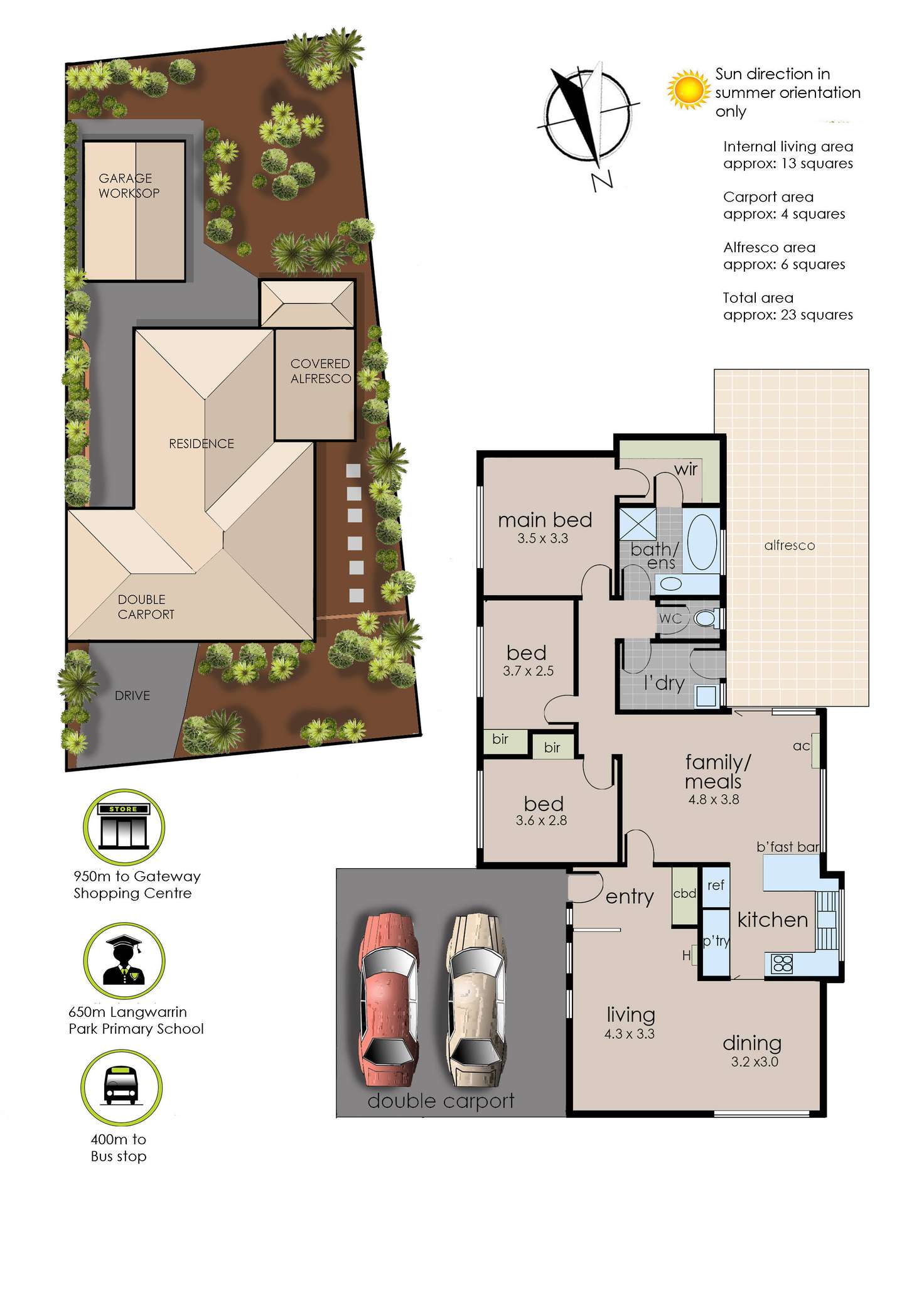 Floorplan of Homely house listing, 70 Southgateway, Langwarrin VIC 3910