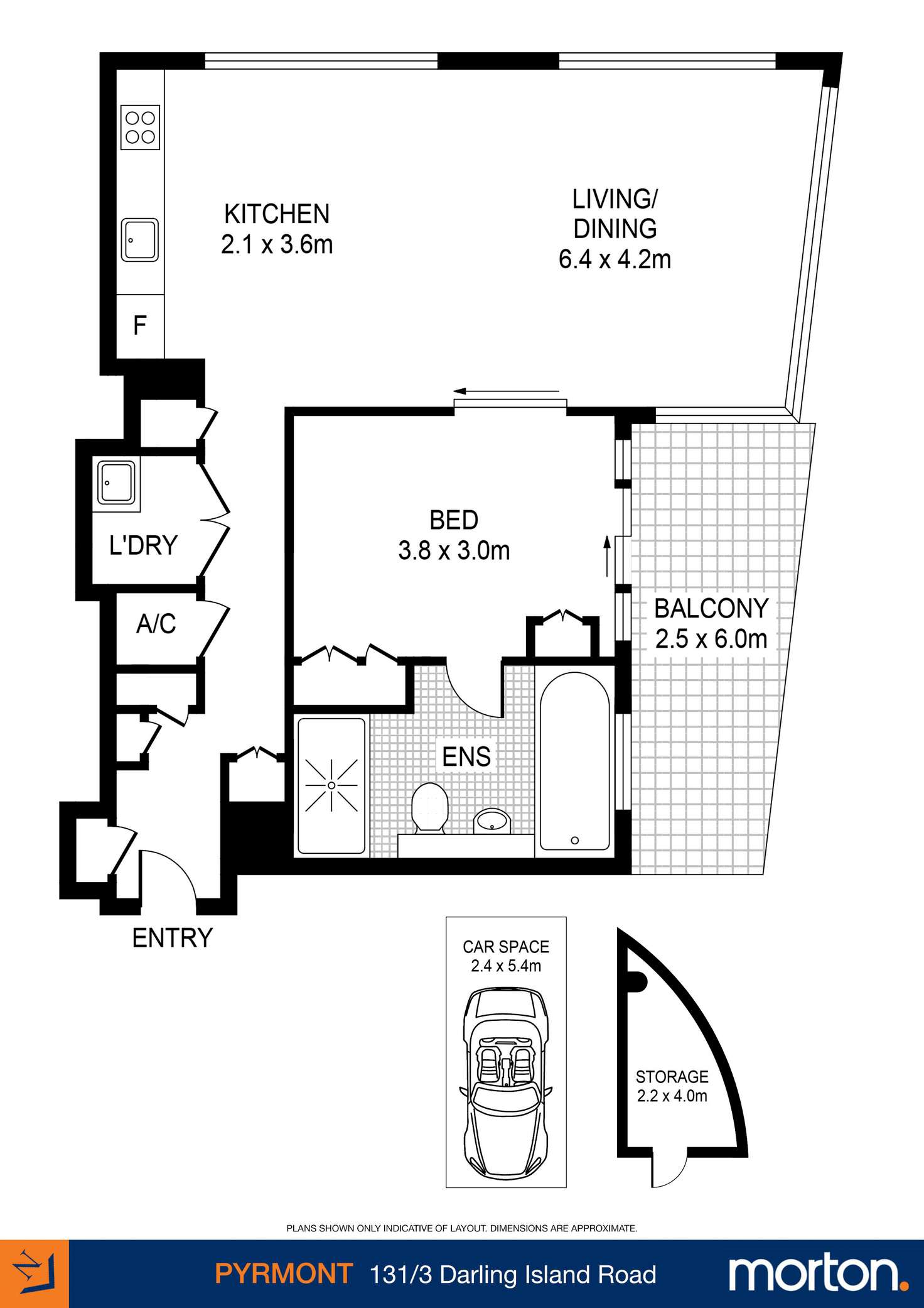 Floorplan of Homely apartment listing, 131/3 Darling Island Road, Pyrmont NSW 2009