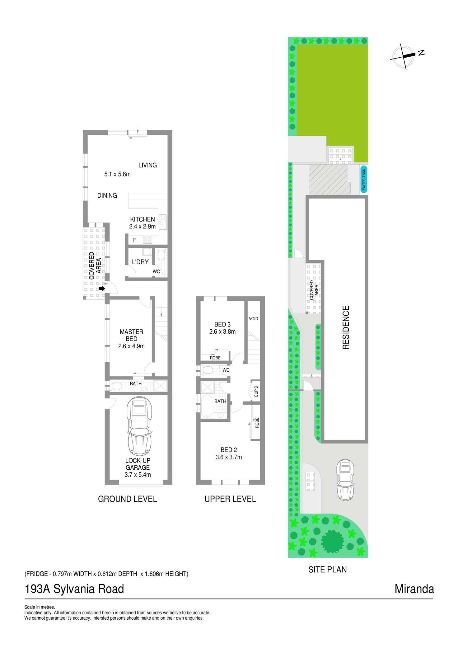 Floorplan of Homely semiDetached listing, 193a Sylvania Road, Miranda NSW 2228