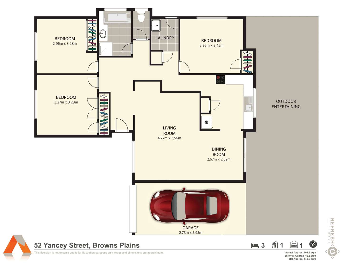 Floorplan of Homely house listing, 52 Yancey Street, Browns Plains QLD 4118