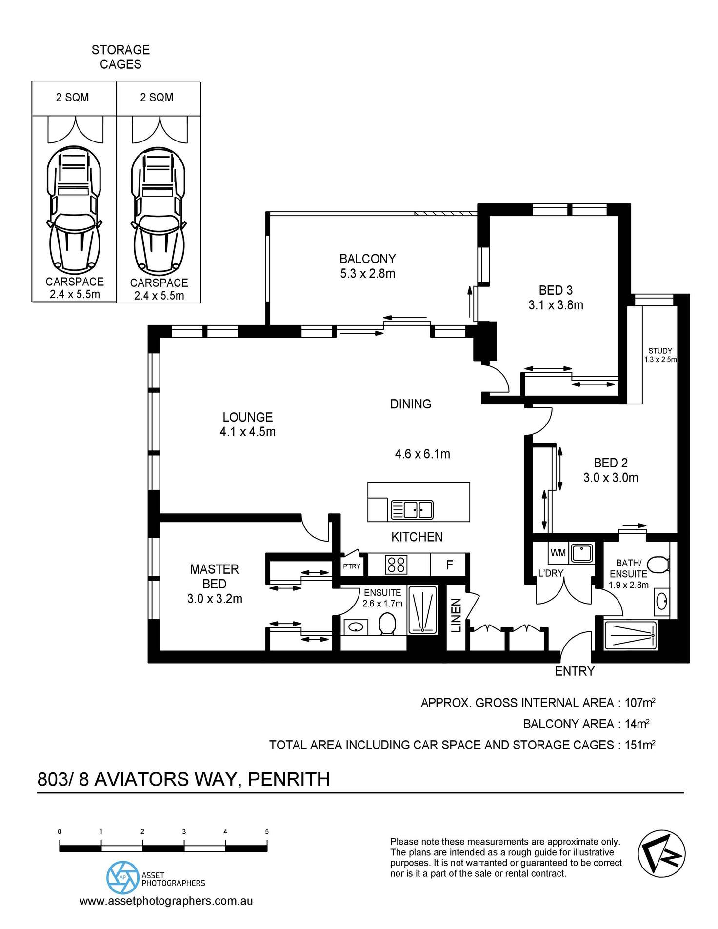 Floorplan of Homely apartment listing, 803/8 Aviators Way, Penrith NSW 2750