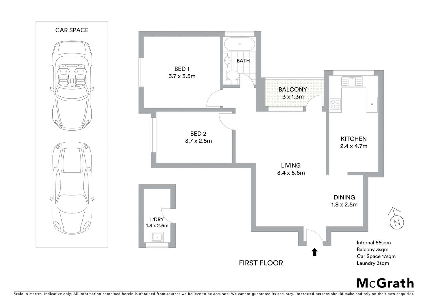 Floorplan of Homely apartment listing, 3/4 James Place, Hillsdale NSW 2036