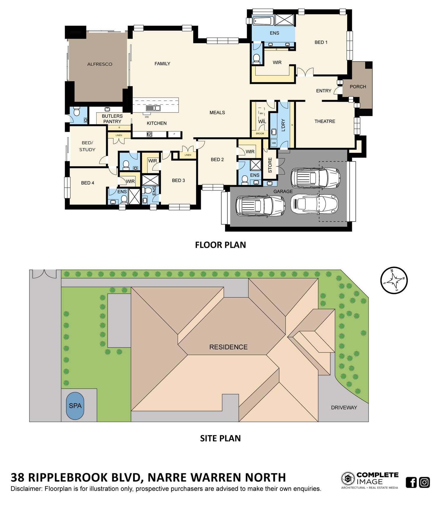 Floorplan of Homely house listing, 38 Ripplebrook Boulevard, Narre Warren North VIC 3804