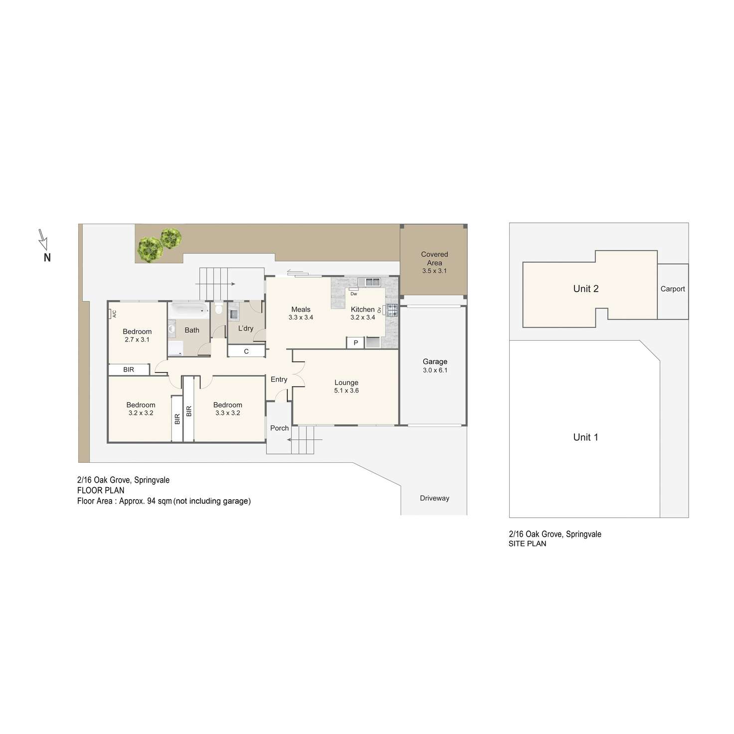 Floorplan of Homely unit listing, 2/16 Oak Grove, Springvale VIC 3171