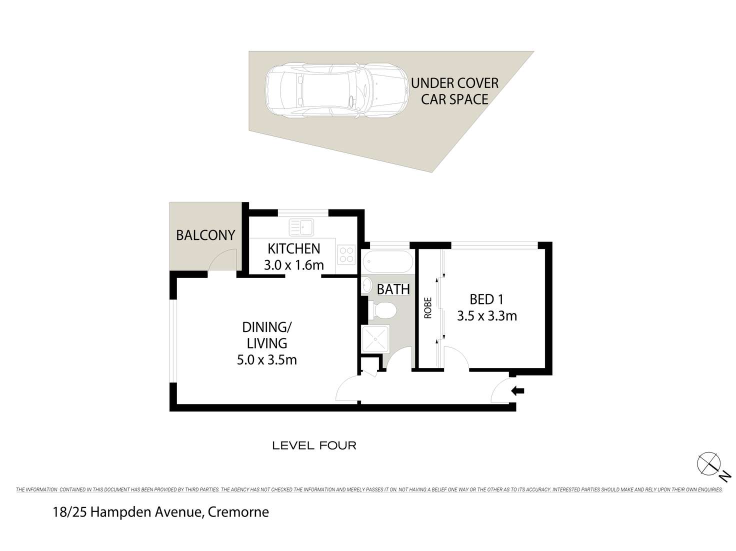 Floorplan of Homely apartment listing, 18/25 Hampden Avenue, Cremorne NSW 2090