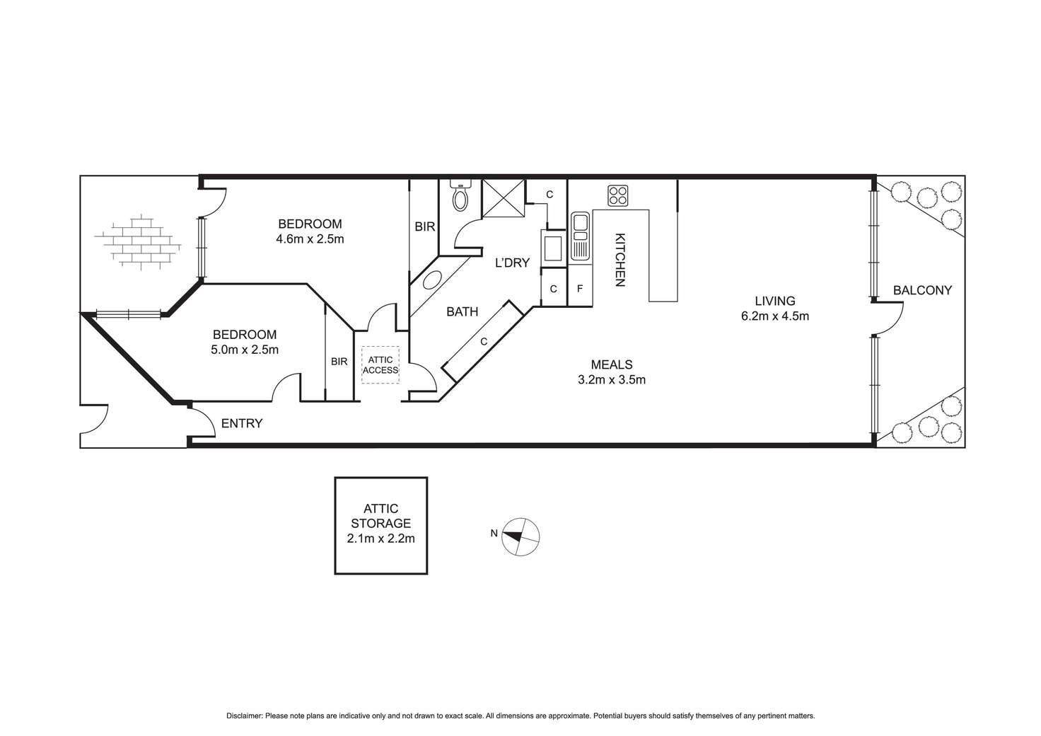 Floorplan of Homely apartment listing, 4/49-59 Stanley Street, West Melbourne VIC 3003