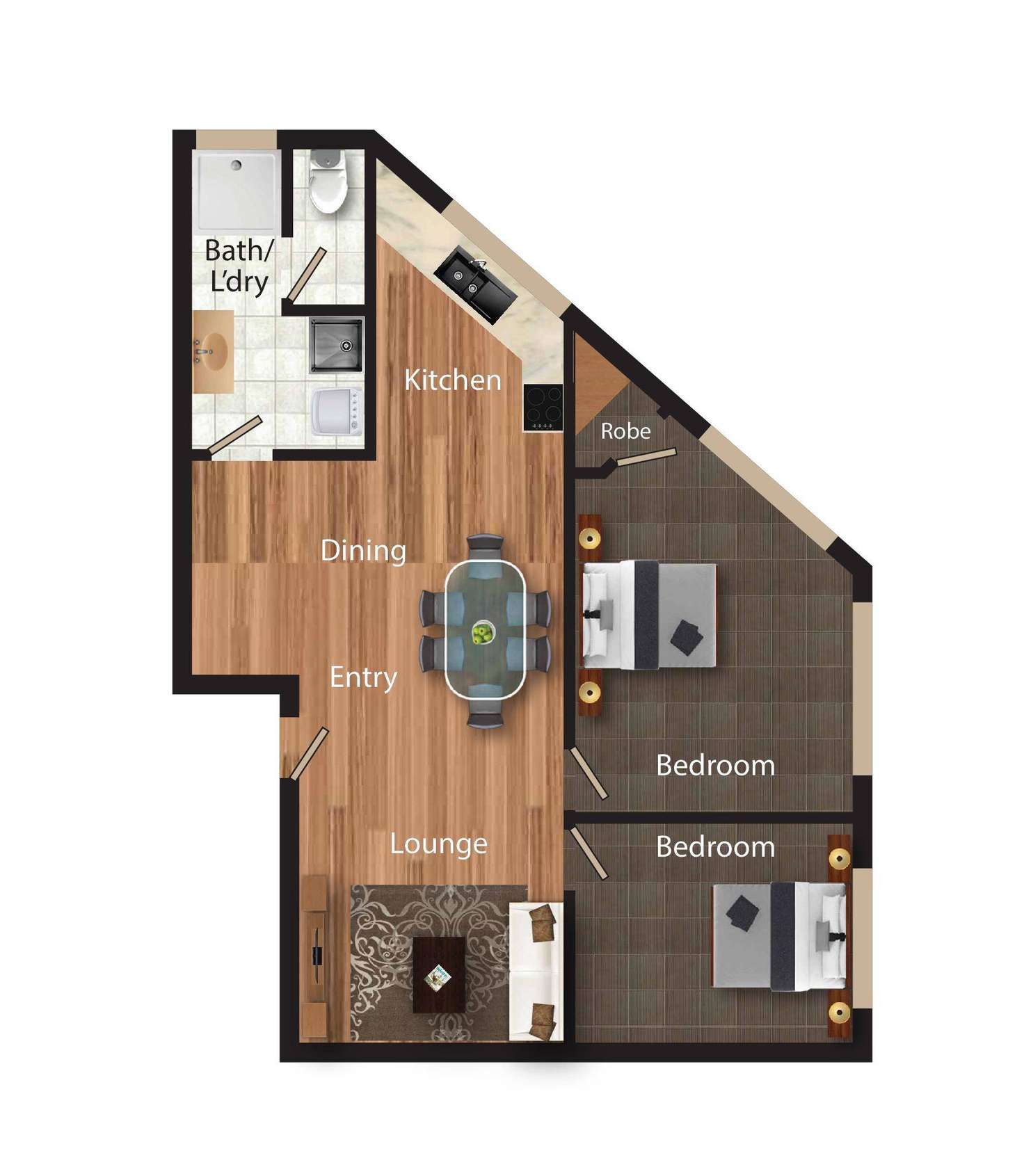 Floorplan of Homely unit listing, 2/18 Trinculo Place, Queanbeyan NSW 2620