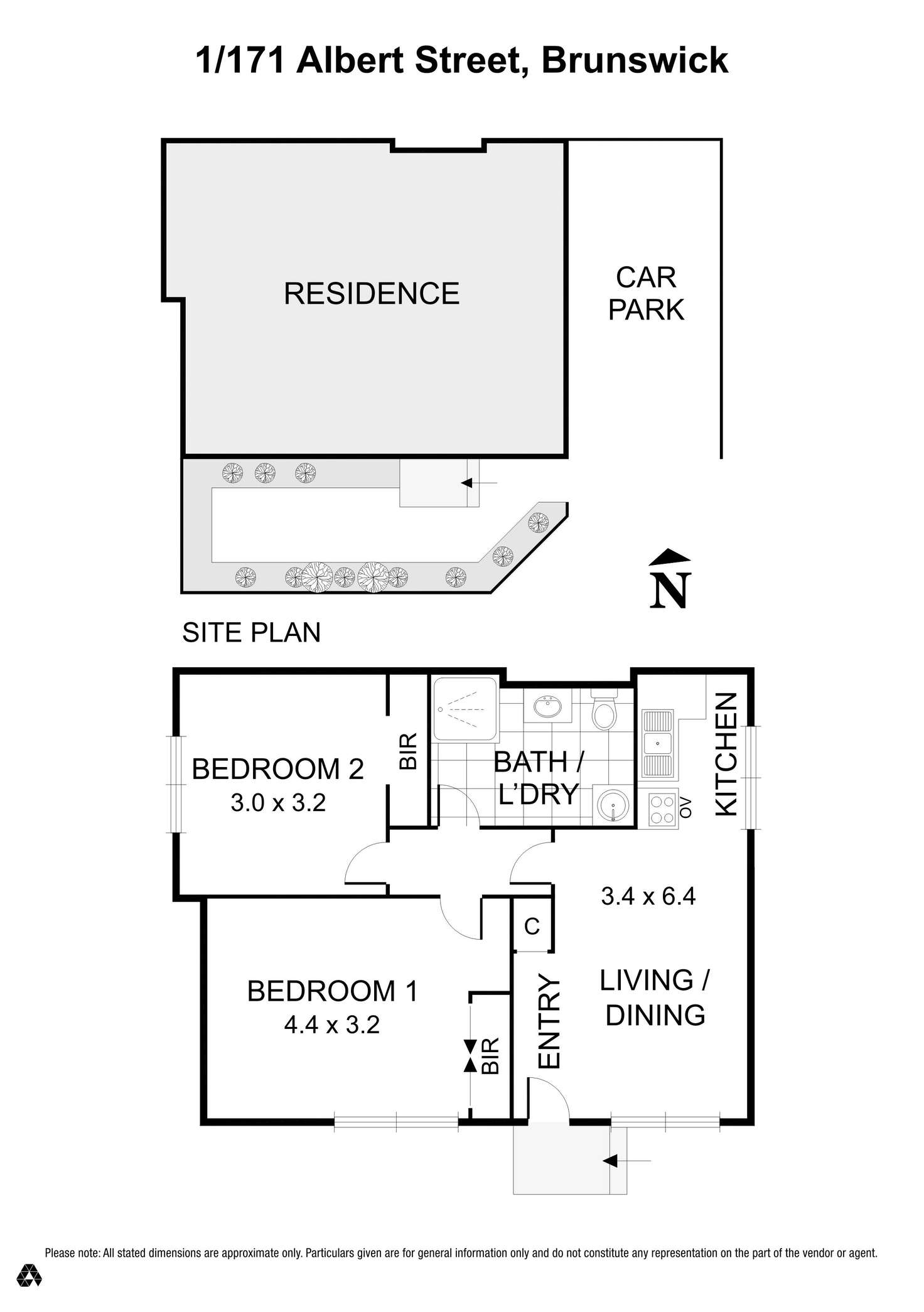 Floorplan of Homely unit listing, 1/171 Albert Street, Brunswick VIC 3056