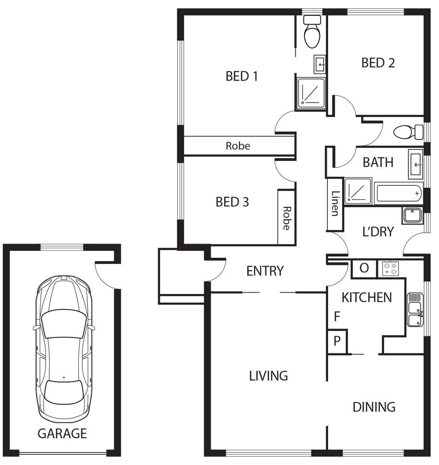 Floorplan of Homely house listing, 61 Livingston Avenue, Kambah ACT 2902