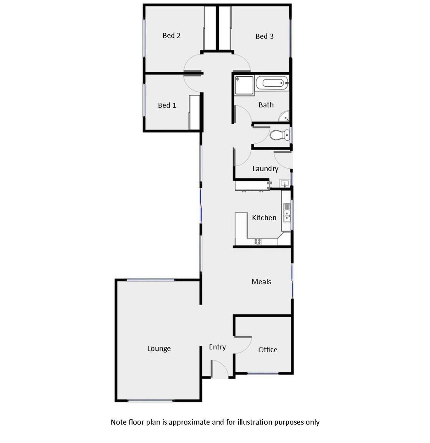 Floorplan of Homely house listing, 26 Kalimna Drive, Mildura VIC 3500