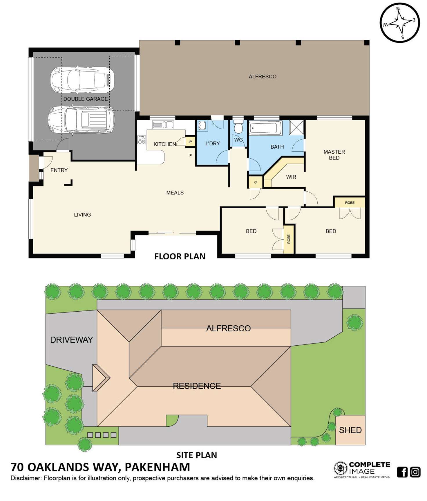 Floorplan of Homely house listing, 70 Oaklands Way, Pakenham VIC 3810
