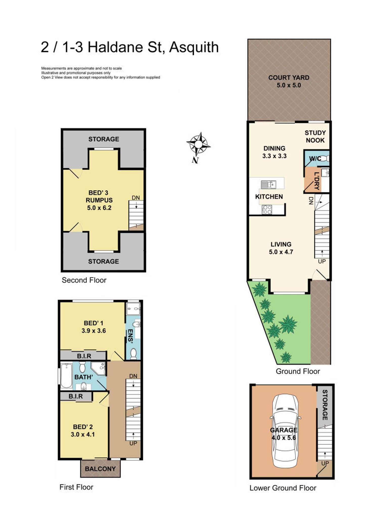 Floorplan of Homely townhouse listing, 2/1-3 Haldane Street, Asquith NSW 2077