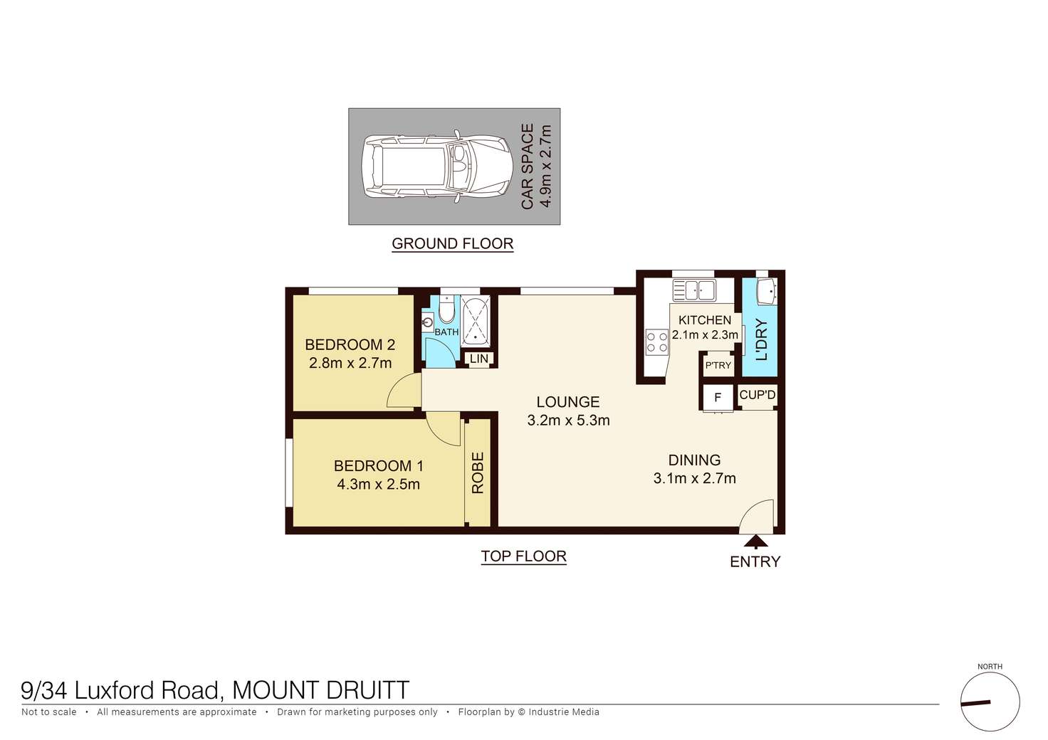 Floorplan of Homely unit listing, 9/34 Luxford Road, Mount Druitt NSW 2770