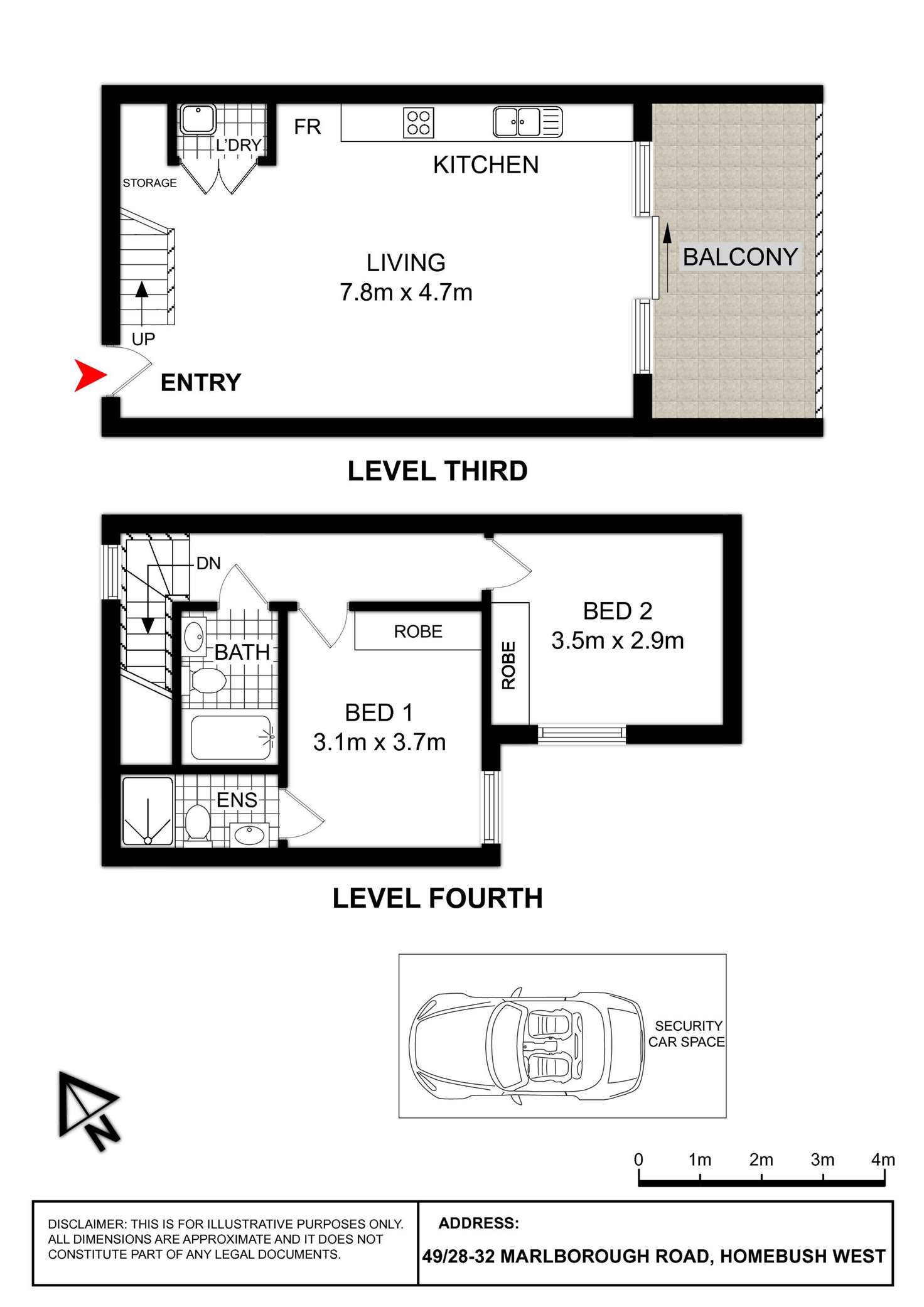 Floorplan of Homely apartment listing, 49/28 Marlborough Road, Homebush West NSW 2140