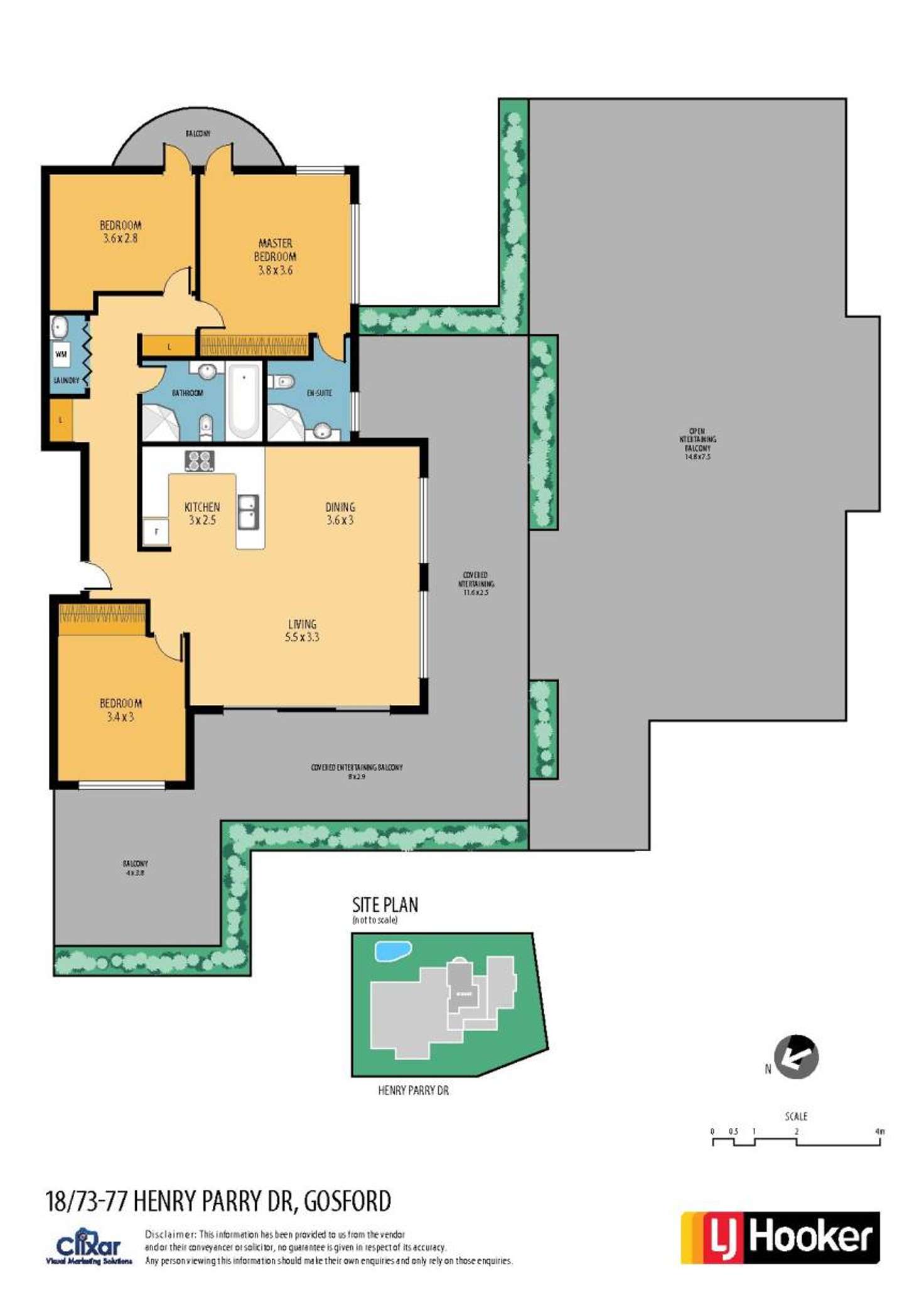 Floorplan of Homely apartment listing, 18/73-77 Henry Parry Drive, Gosford NSW 2250
