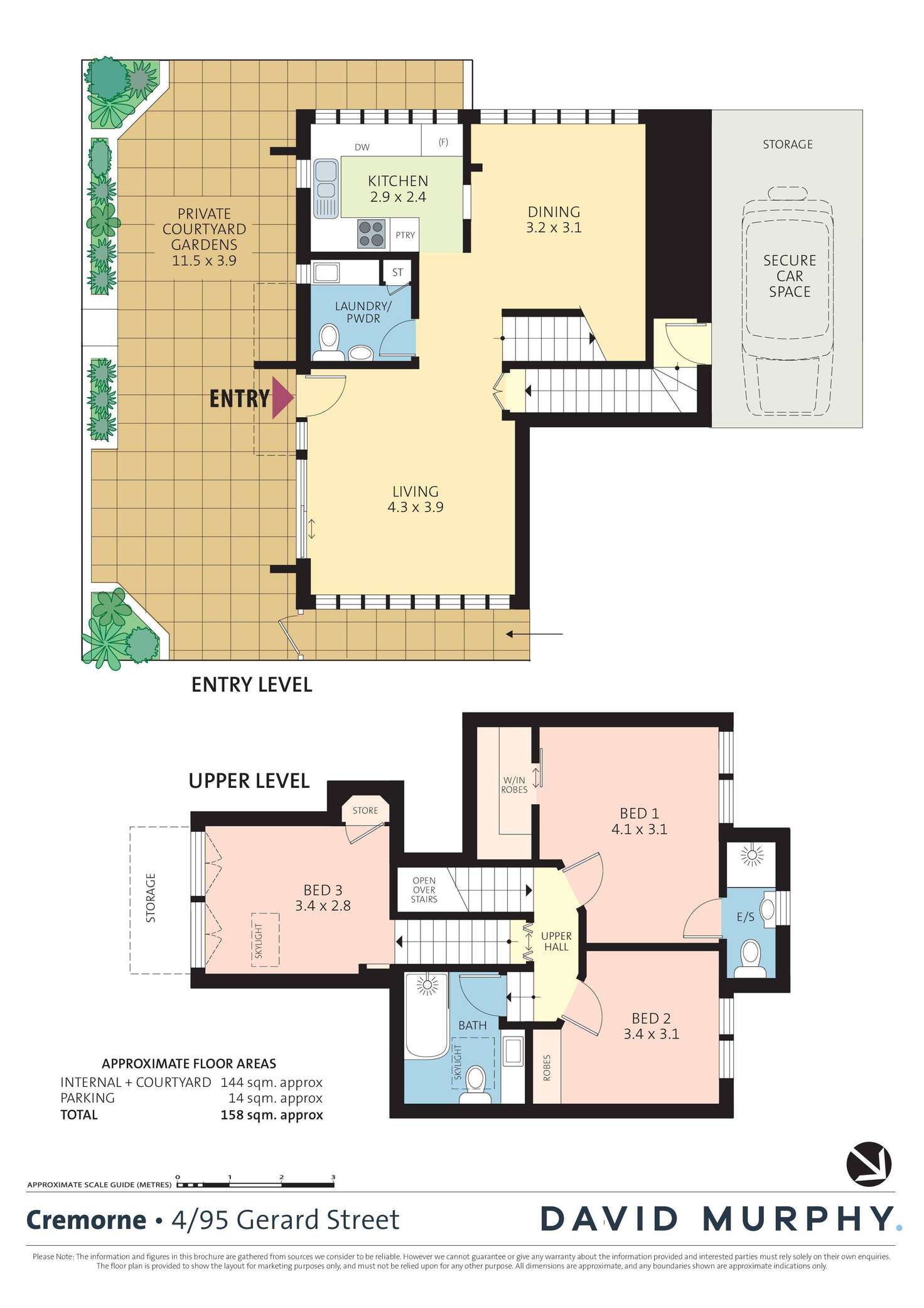 Floorplan of Homely townhouse listing, 4/95 Gerard Street, Cremorne NSW 2090