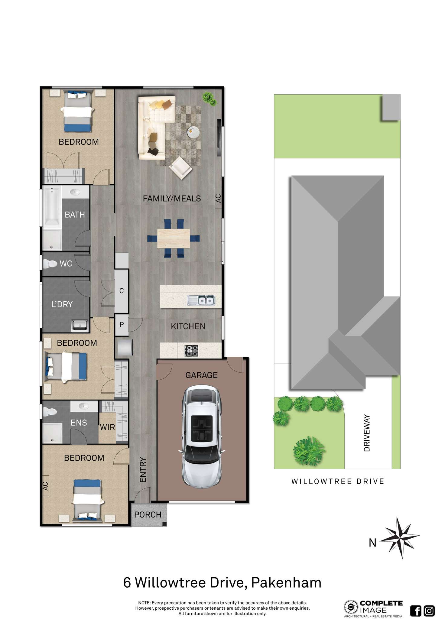 Floorplan of Homely house listing, 6 Willowtree Drive, Pakenham VIC 3810