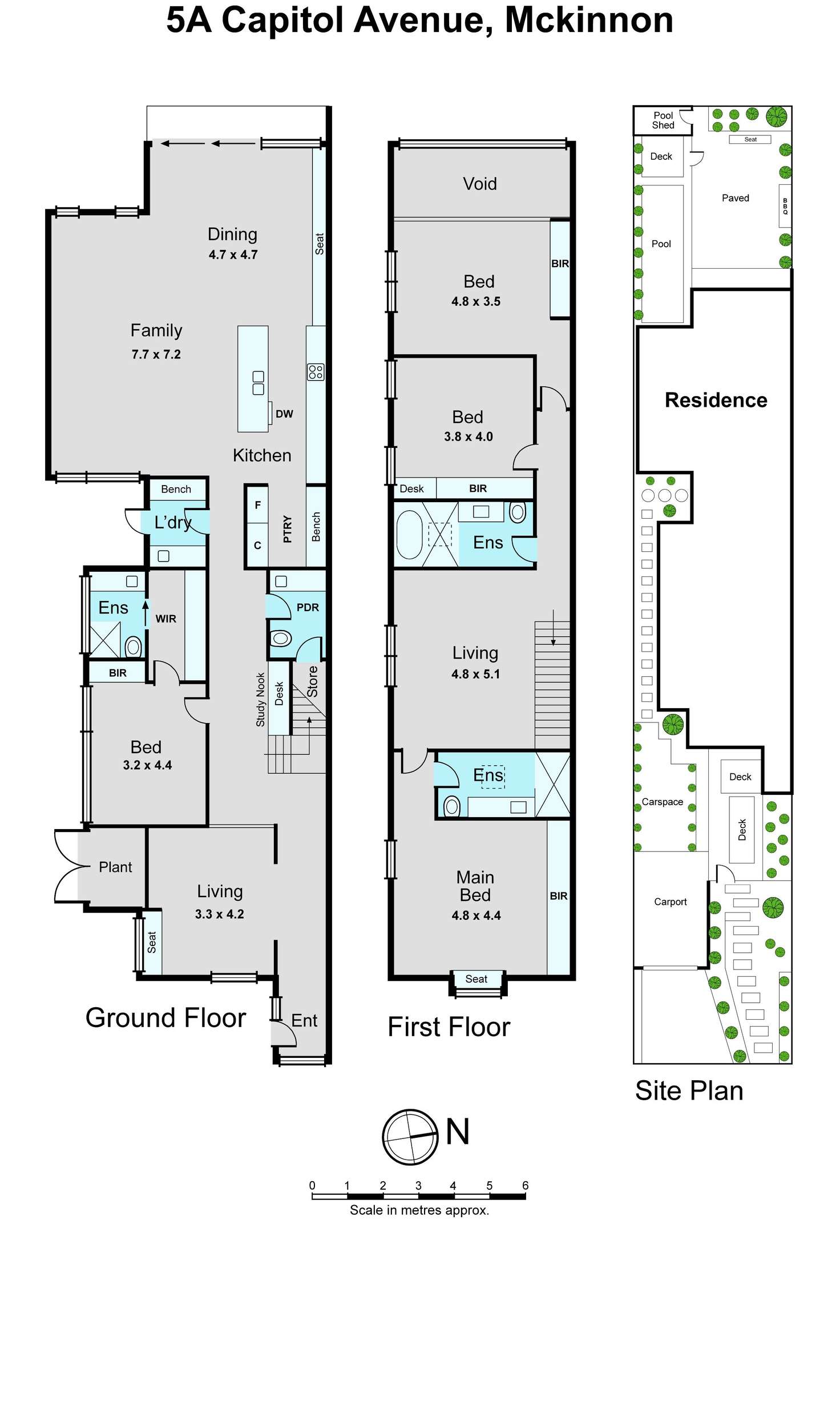 Floorplan of Homely townhouse listing, 5A Capitol Avenue, Mckinnon VIC 3204