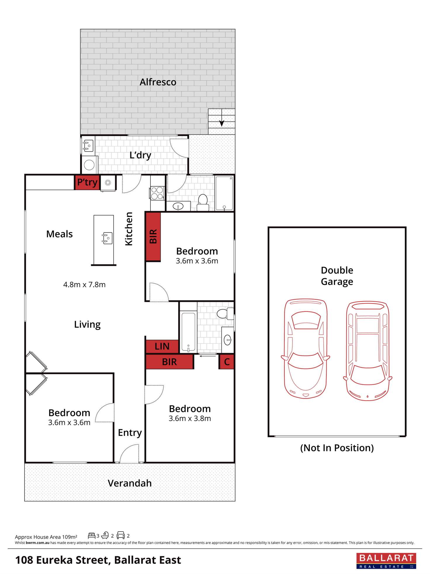 Floorplan of Homely house listing, 108 Eureka Street, Ballarat East VIC 3350