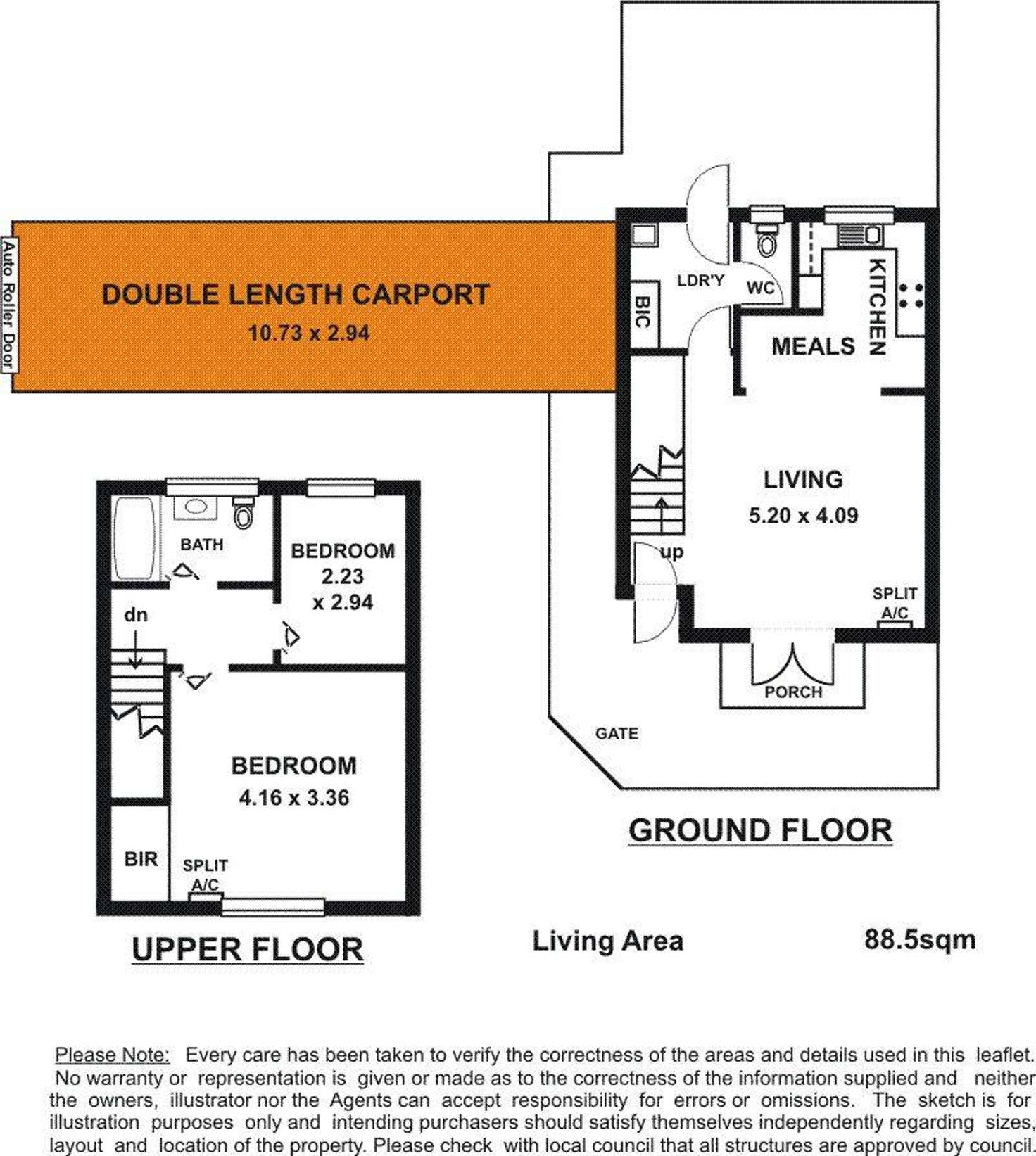 Floorplan of Homely townhouse listing, 1/12 Regent Street, Parkside SA 5063
