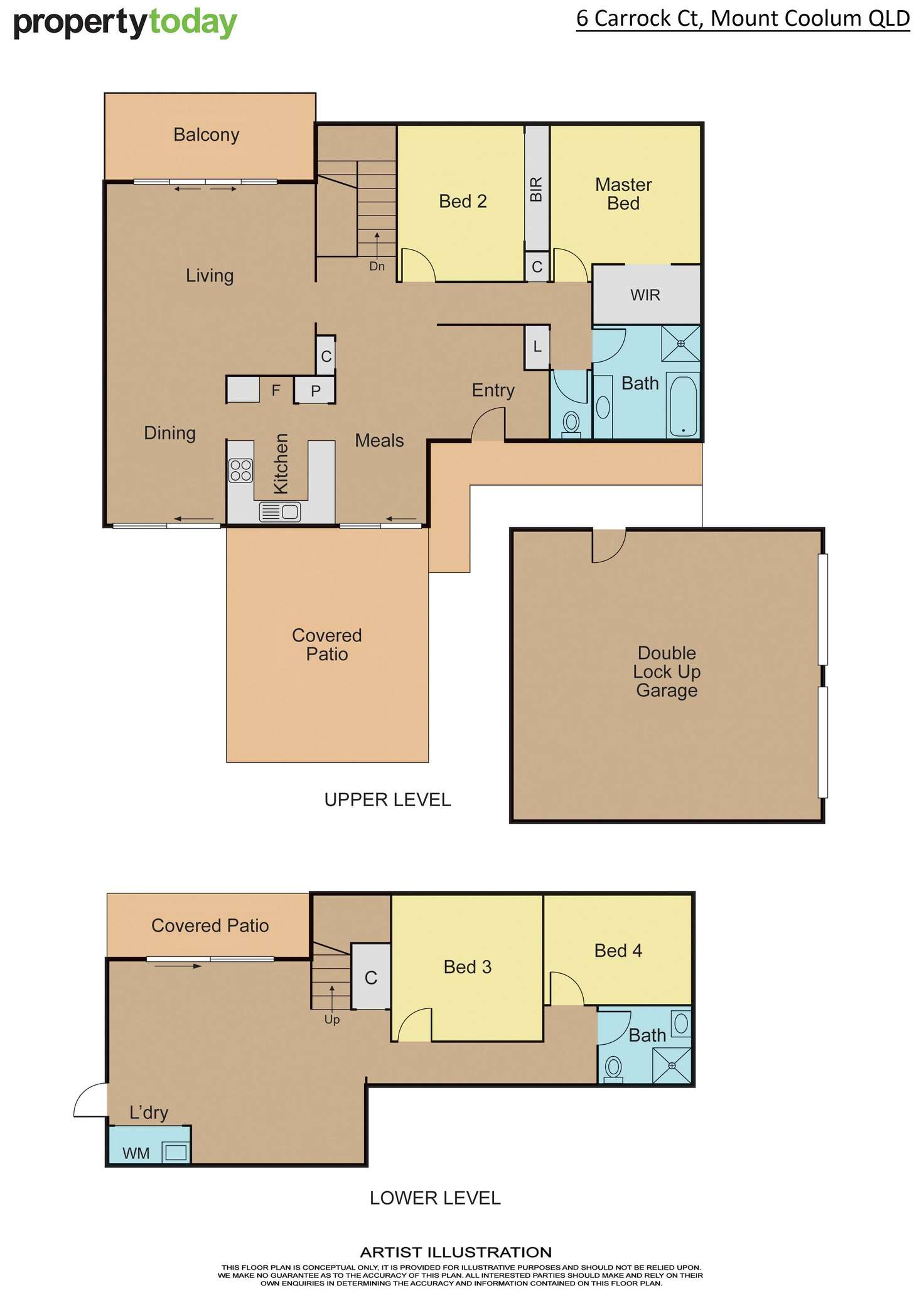 Floorplan of Homely house listing, 6 Carrock Court, Mount Coolum QLD 4573
