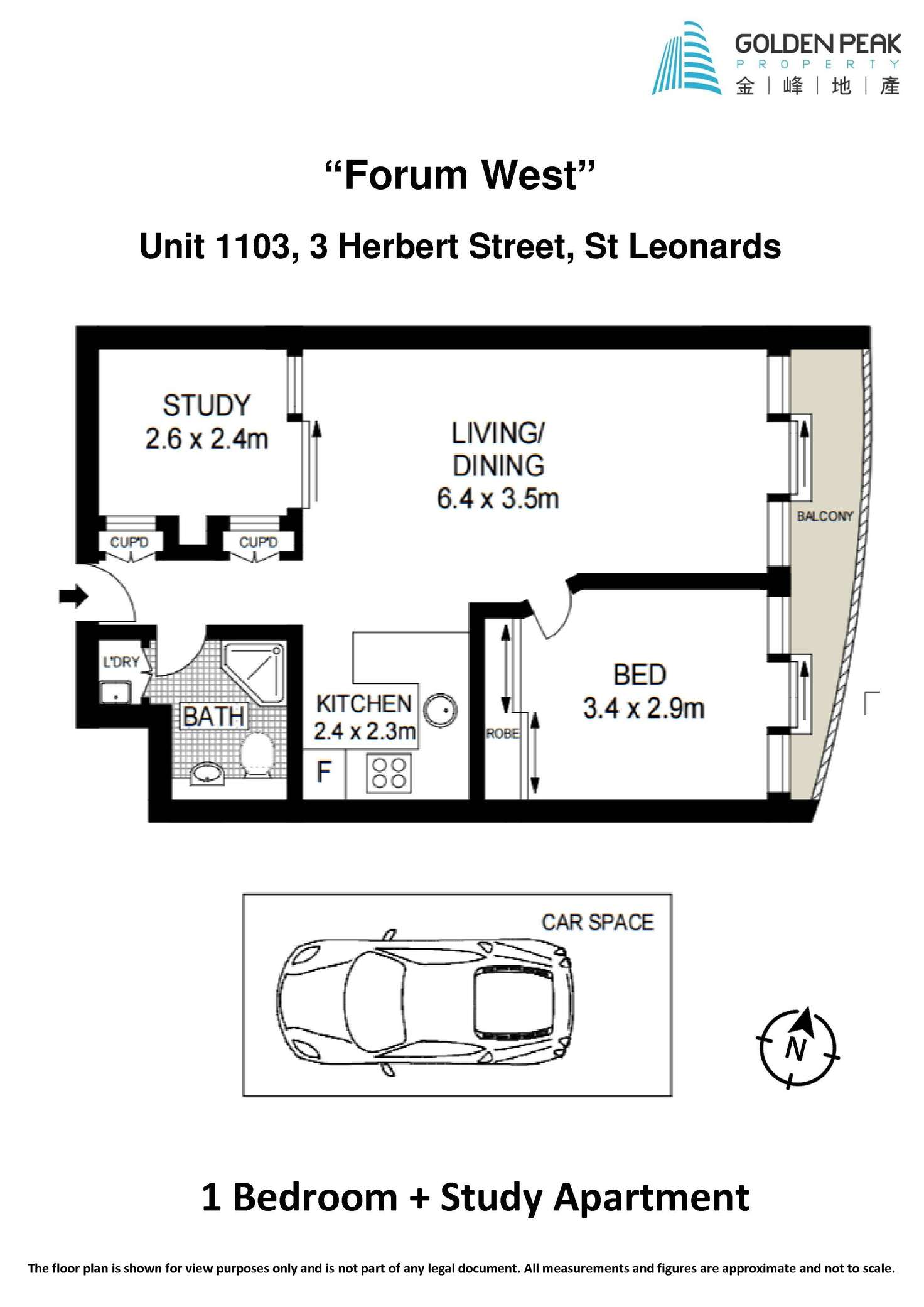 Floorplan of Homely apartment listing, 1103/3 Herbert Street, St Leonards NSW 2065