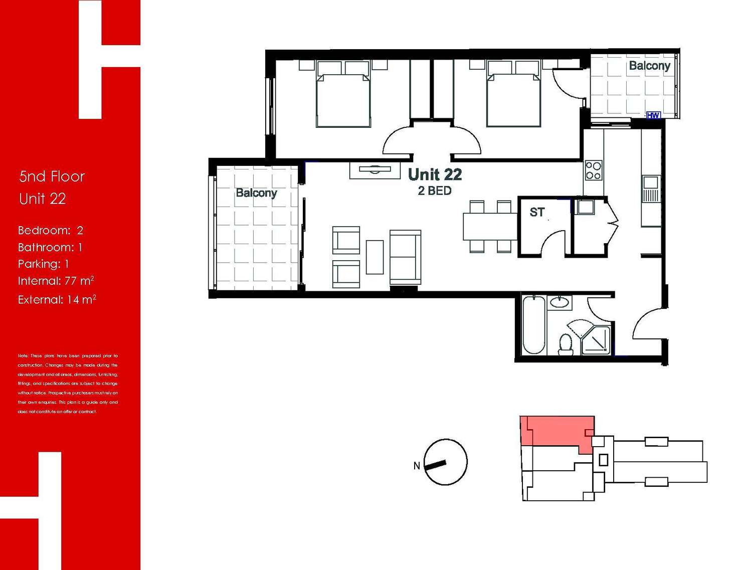 Floorplan of Homely apartment listing, 22/14 Henry Street, Penrith NSW 2750