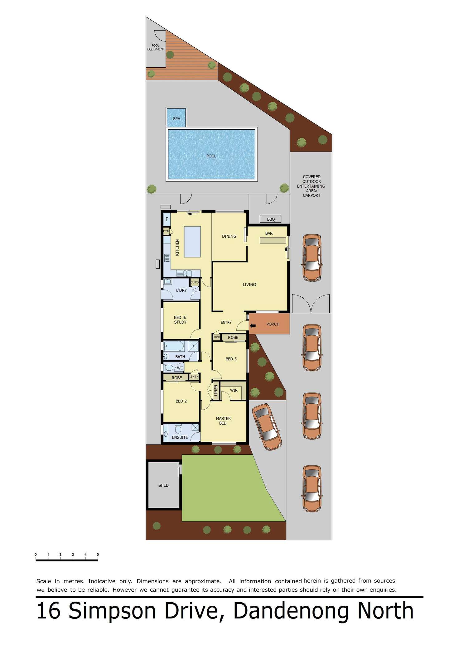 Floorplan of Homely house listing, 16 Simpson Drive, Dandenong North VIC 3175