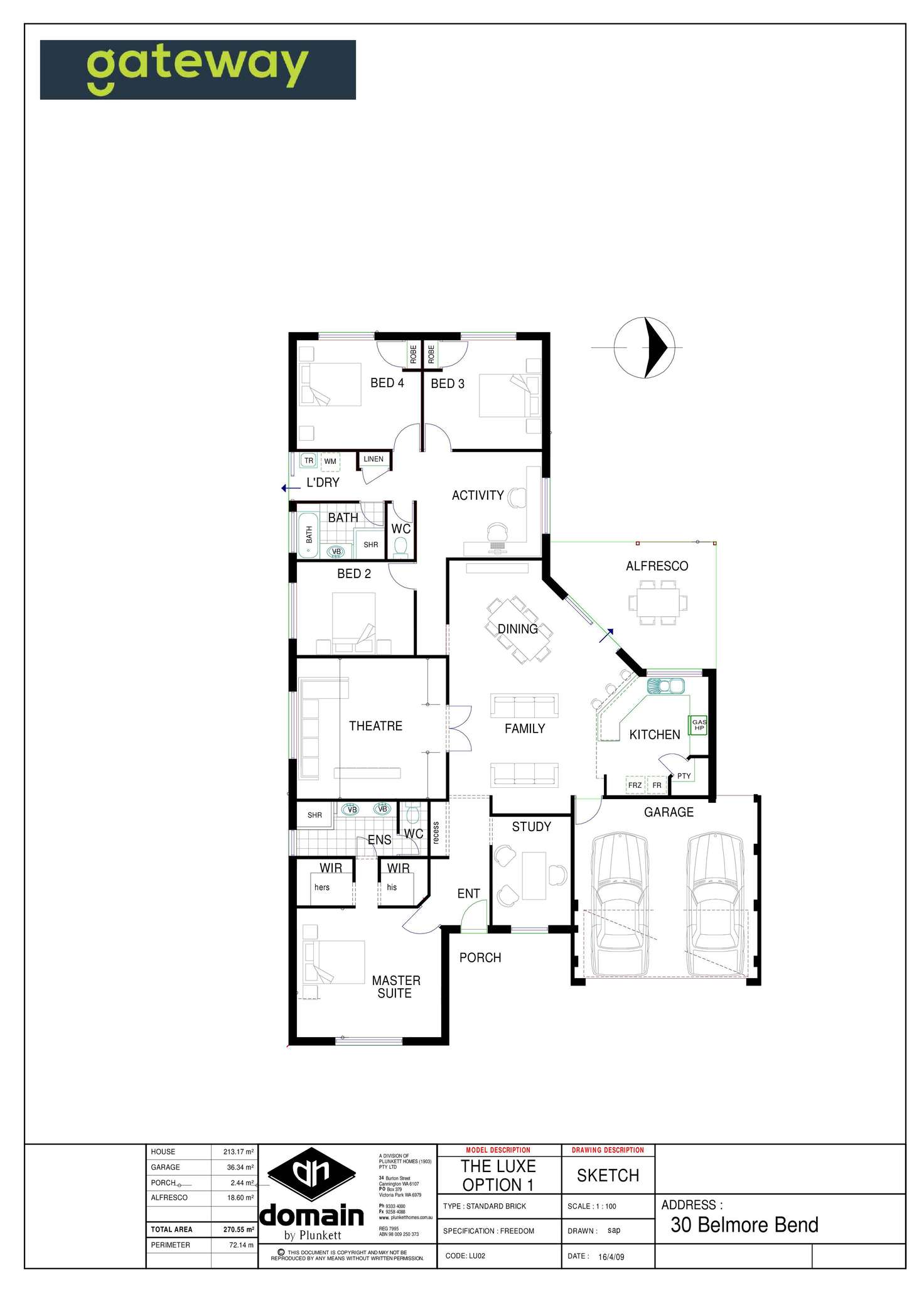 Floorplan of Homely house listing, 30 Belmore Bend, Aubin Grove WA 6164