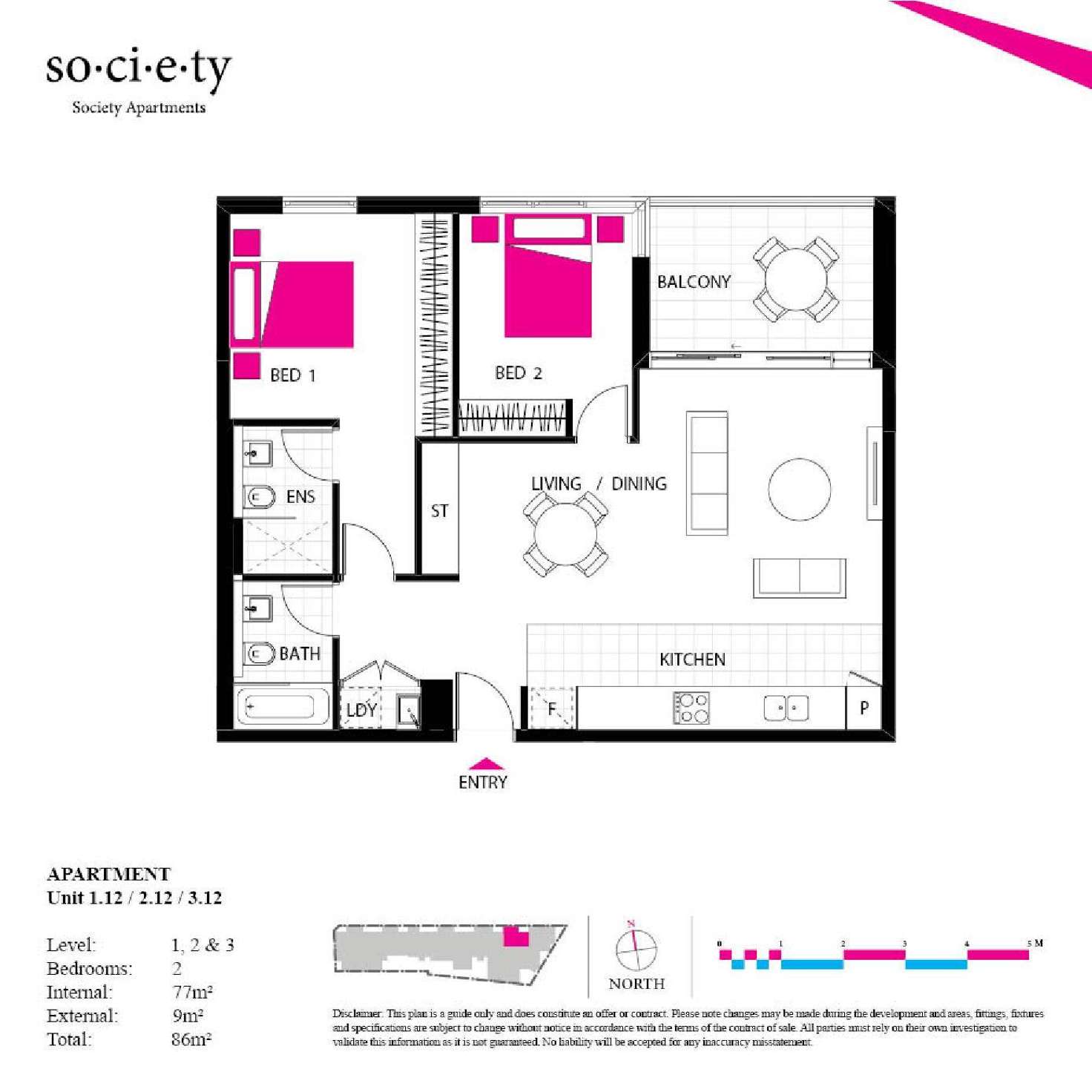 Floorplan of Homely apartment listing, 5 McGill Street, Lewisham NSW 2049