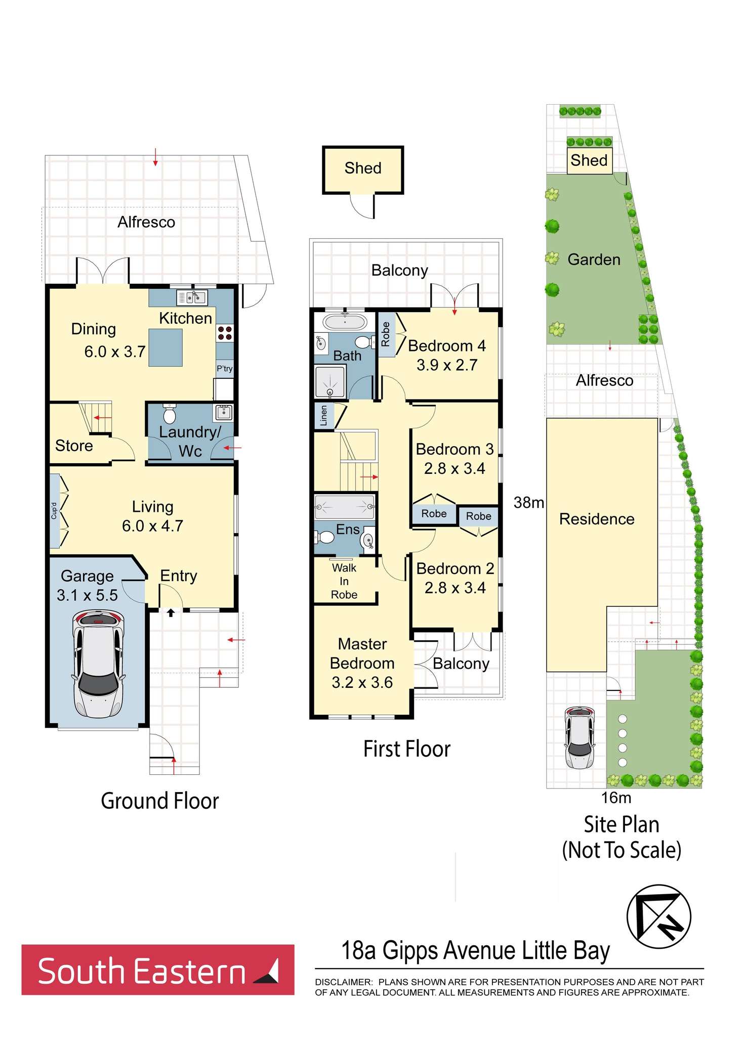 Floorplan of Homely semiDetached listing, 18A Gipps Avenue, Little Bay NSW 2036