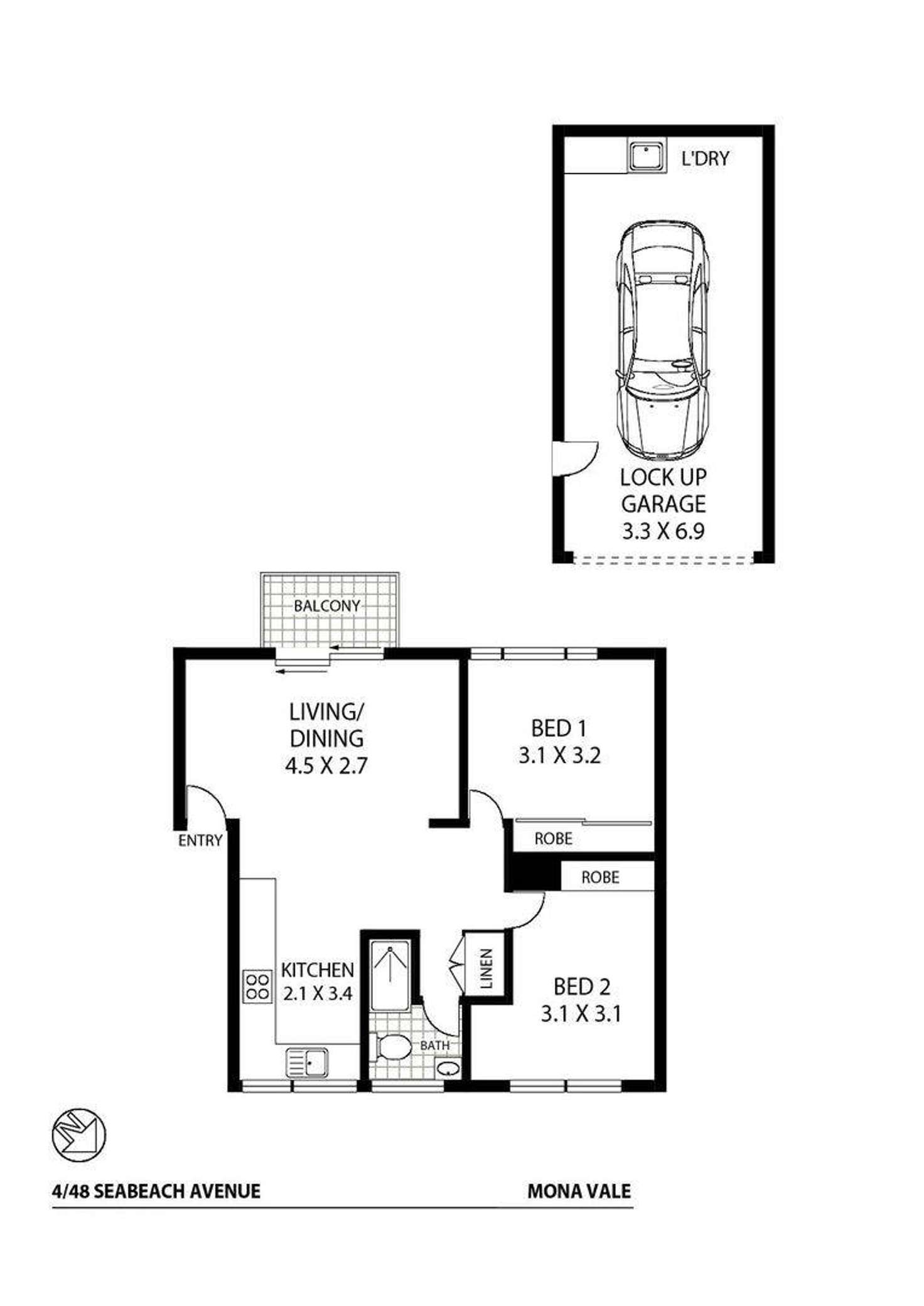 Floorplan of Homely unit listing, 4/48 Seabeach Avenue, Mona Vale NSW 2103
