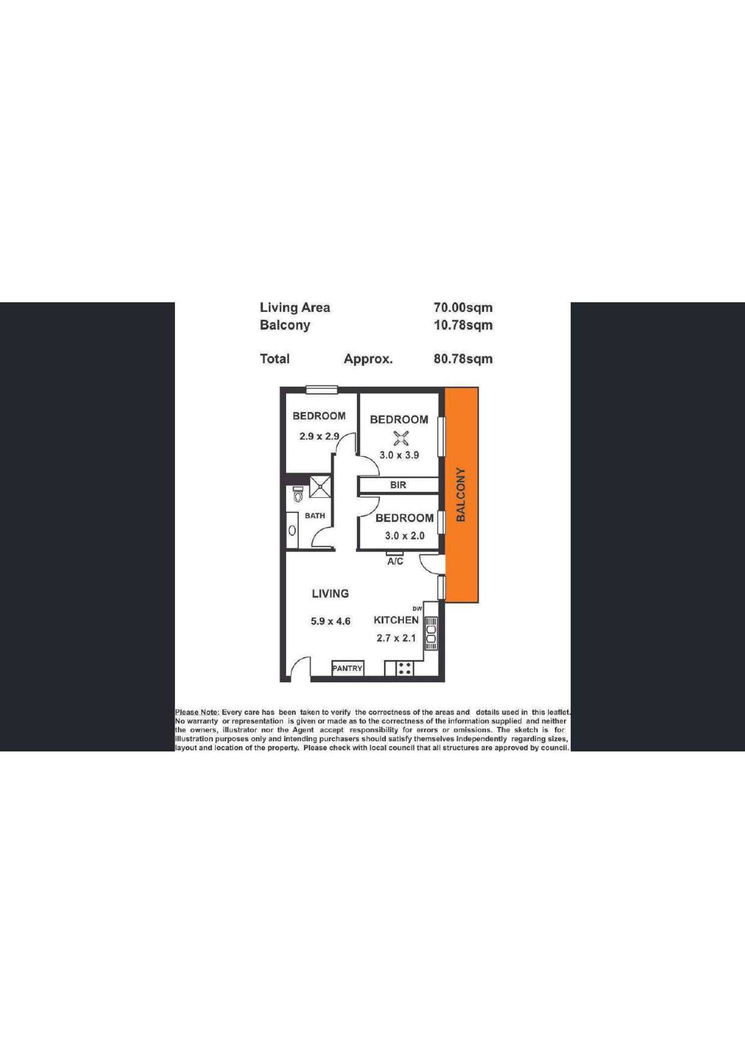 Floorplan of Homely apartment listing, 14/35 Nile Street, Glenelg SA 5045