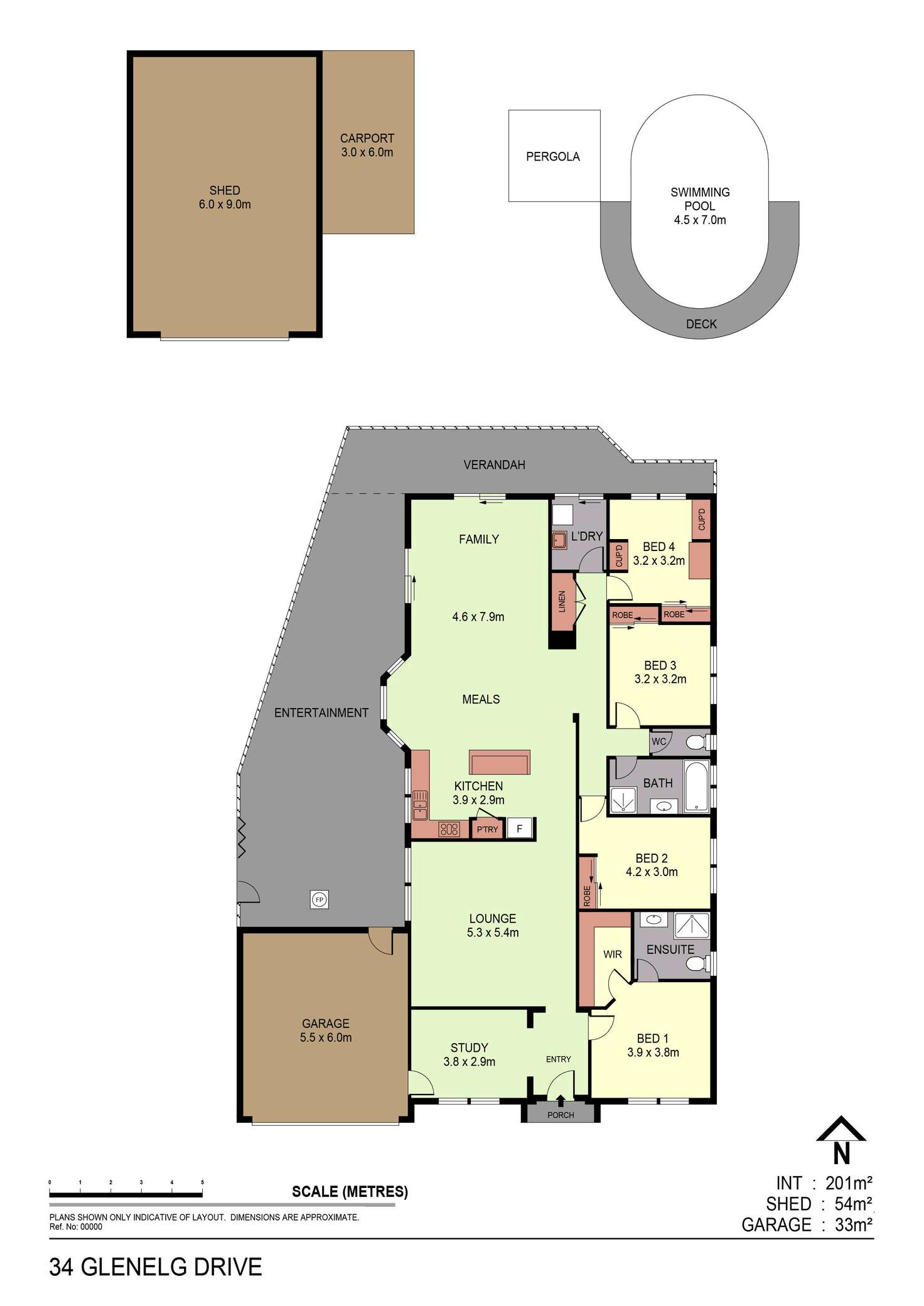 Floorplan of Homely house listing, 34 Glenelg Drive, Maiden Gully VIC 3551