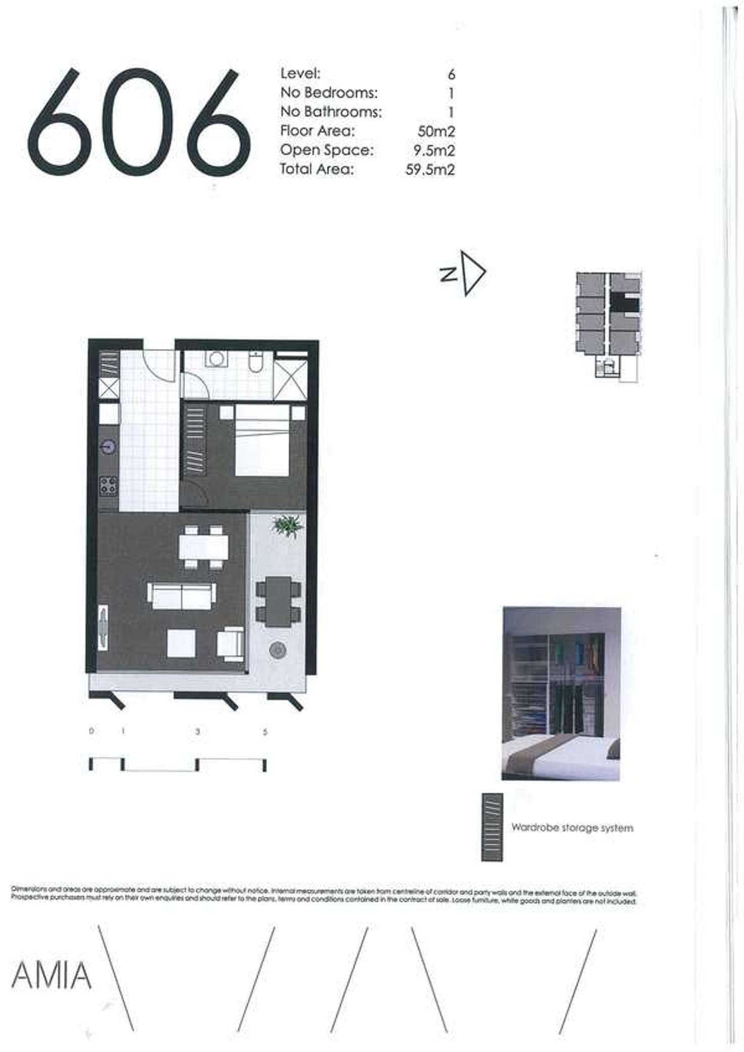 Floorplan of Homely apartment listing, 606/1 Brunswick Road, Brunswick VIC 3056