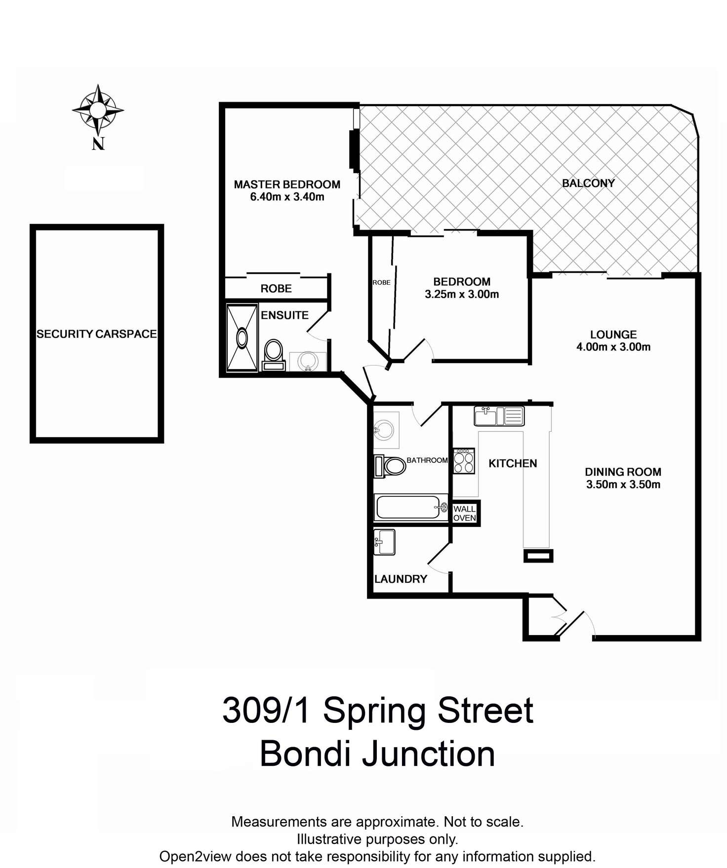 Floorplan of Homely apartment listing, 309/1 Spring Street, Bondi Junction NSW 2022