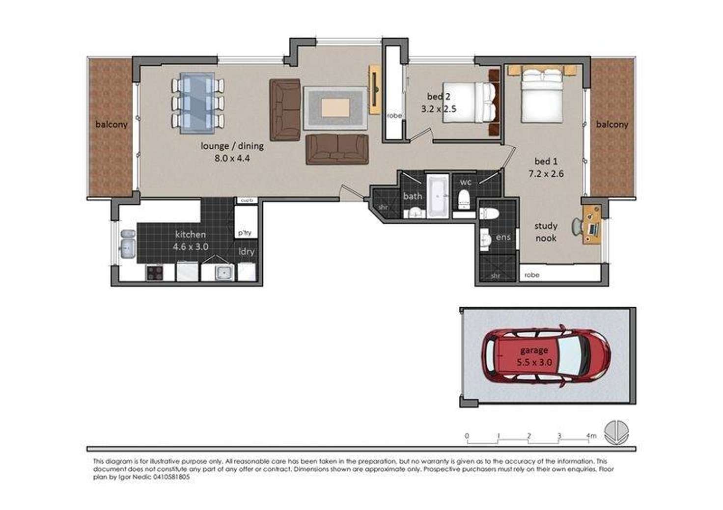 Floorplan of Homely unit listing, 18/21-25 Burke Road, Cronulla NSW 2230