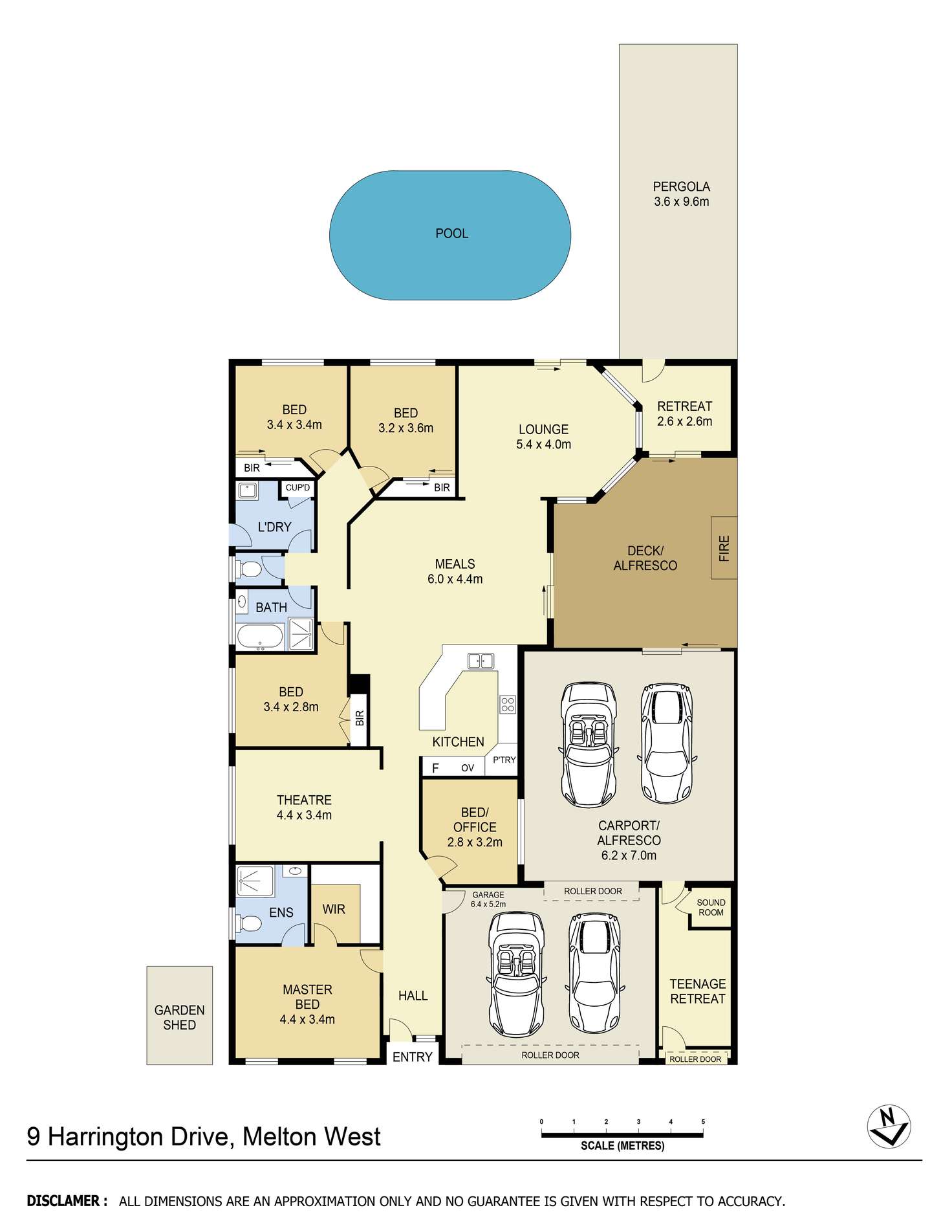 Floorplan of Homely house listing, 9 Harrington Drive, Melton West VIC 3337