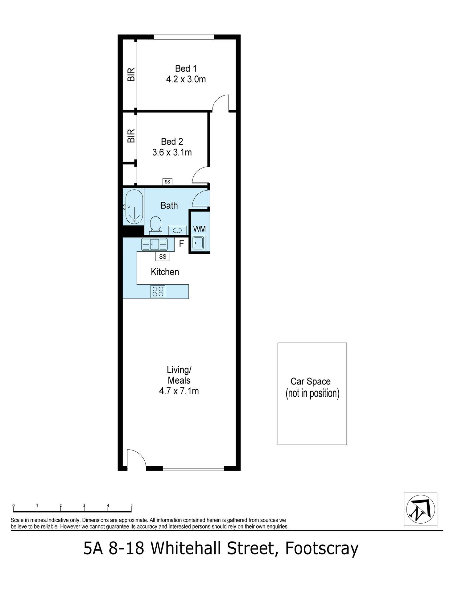 Floorplan of Homely apartment listing, 5a/8-18 Whitehall Street, Footscray VIC 3011