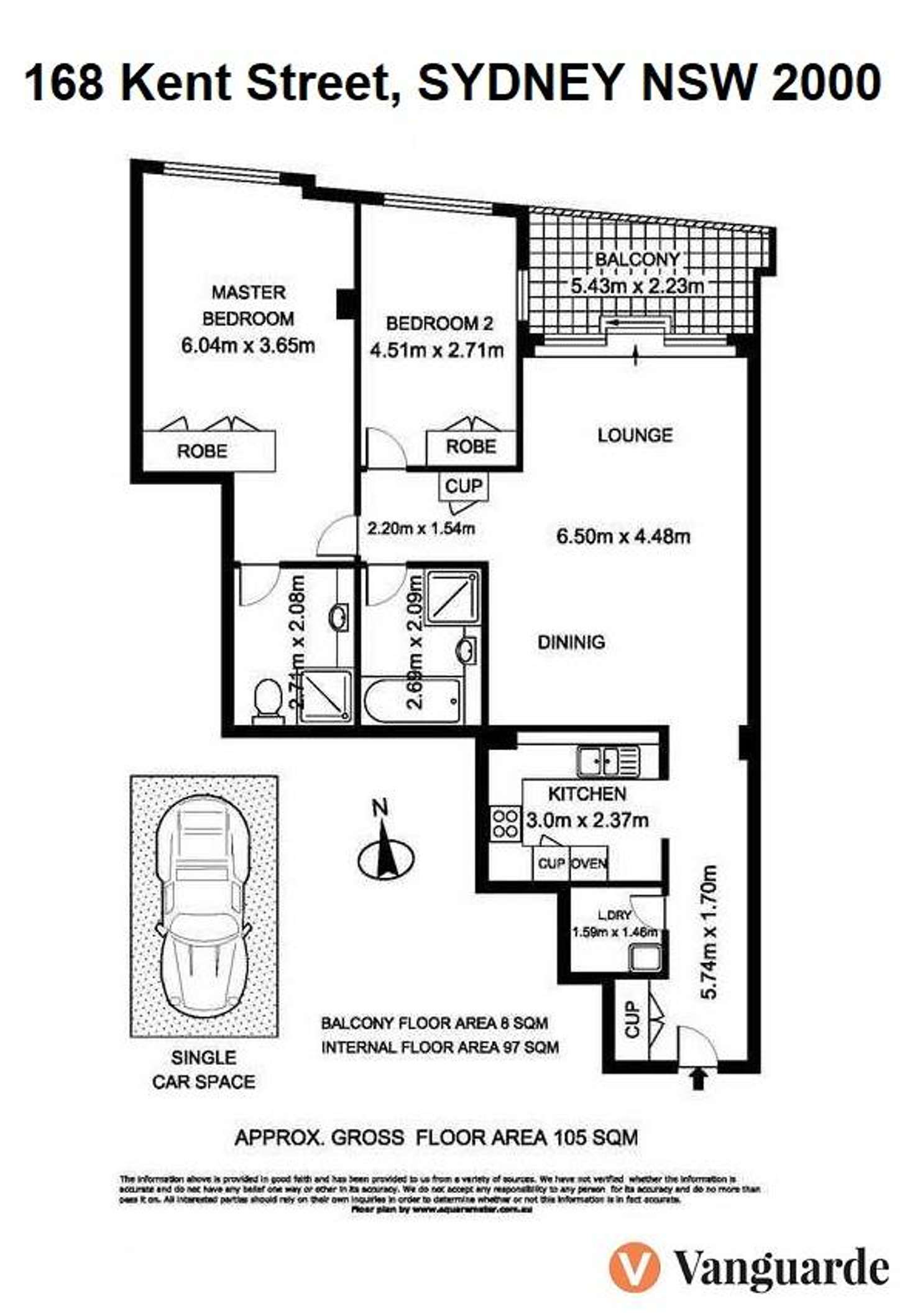 Floorplan of Homely apartment listing, 168 Kent Street, Sydney NSW 2000