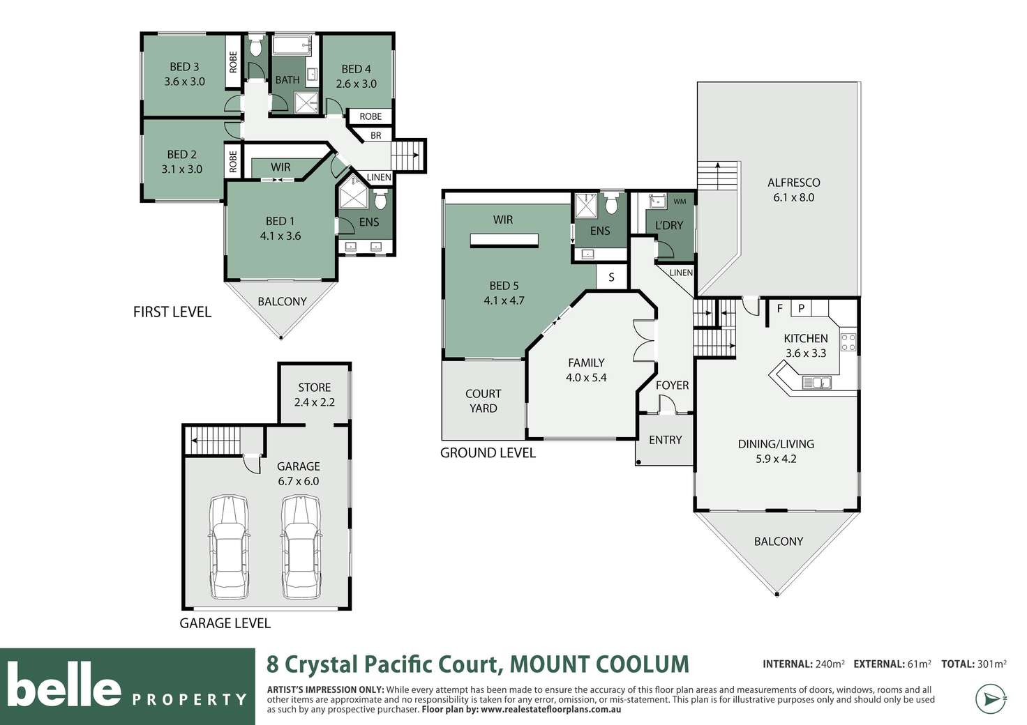 Floorplan of Homely house listing, 8 Crystal Pacific Court, Mount Coolum QLD 4573