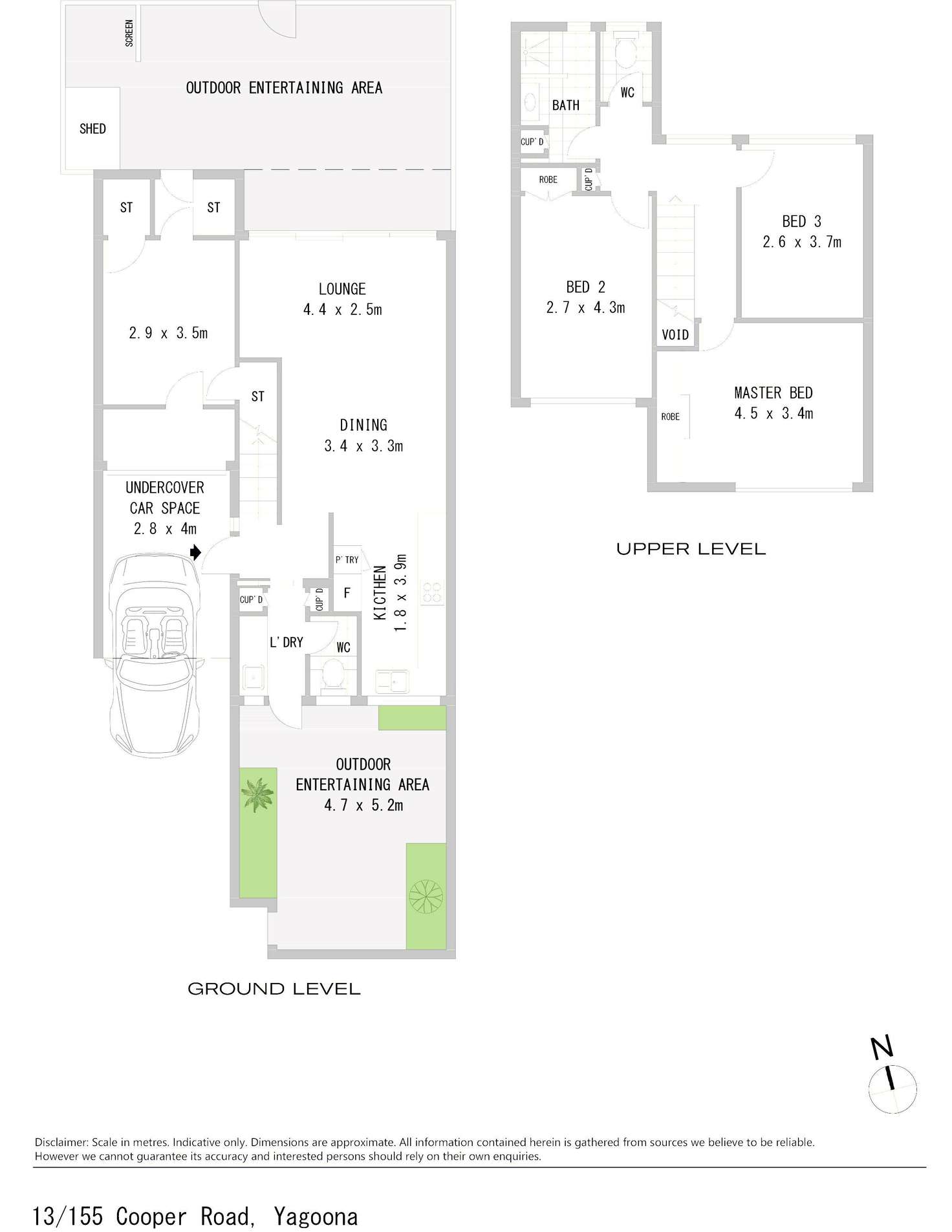 Floorplan of Homely townhouse listing, 13/155 Cooper Road, Yagoona NSW 2199