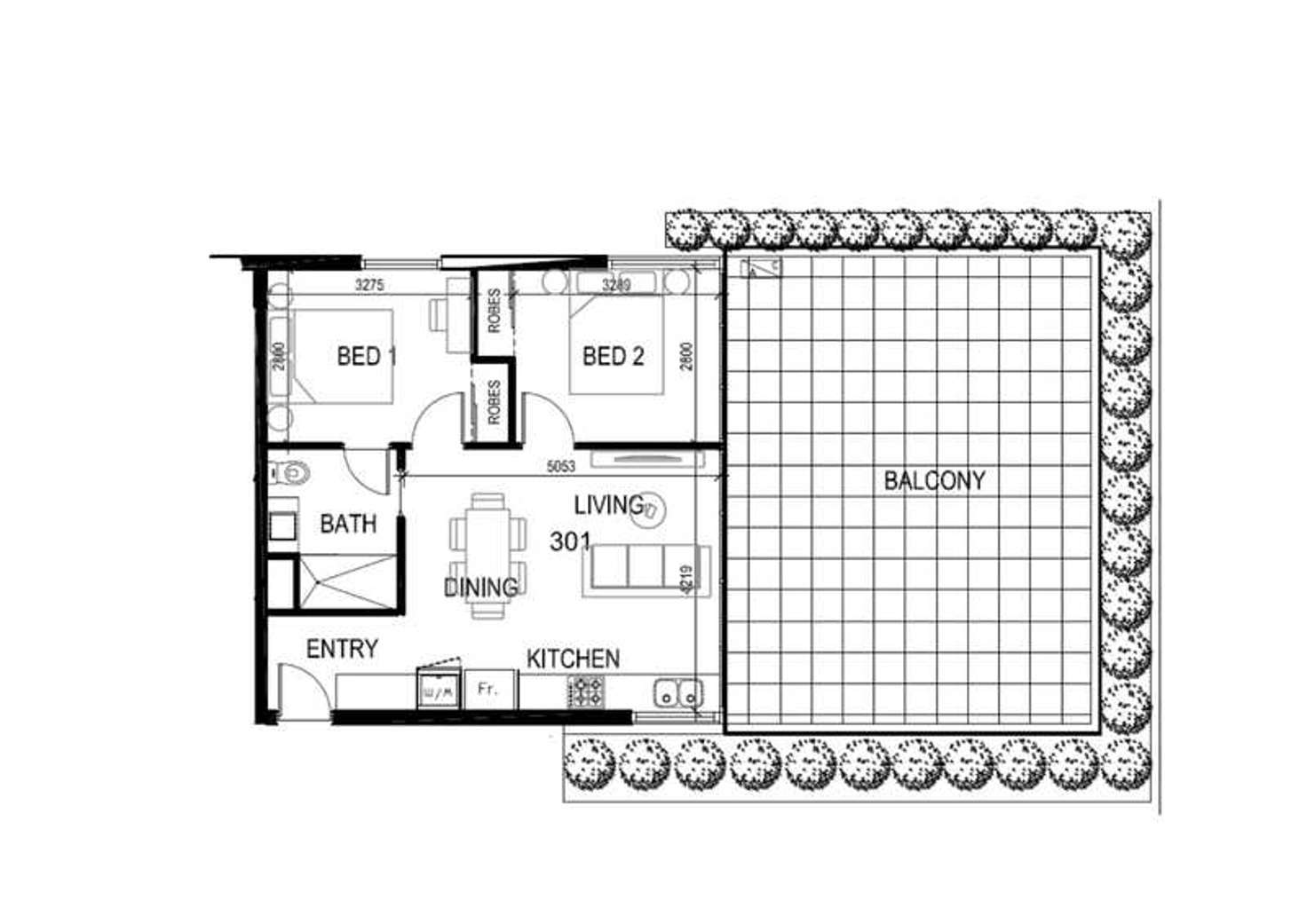 Floorplan of Homely apartment listing, 301/747 Sydney Road, Brunswick VIC 3056