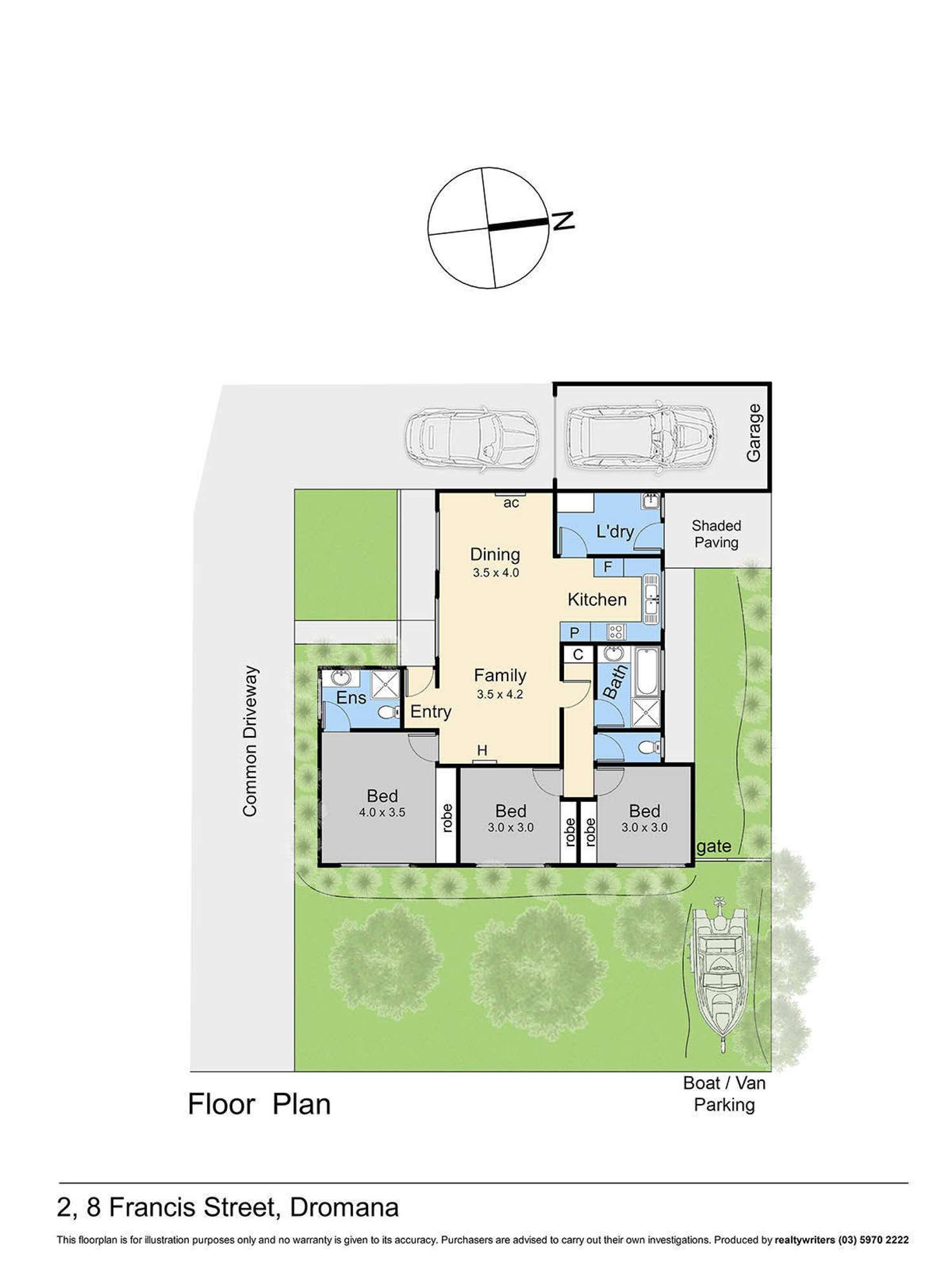 Floorplan of Homely unit listing, 2/8 Francis Street, Dromana VIC 3936