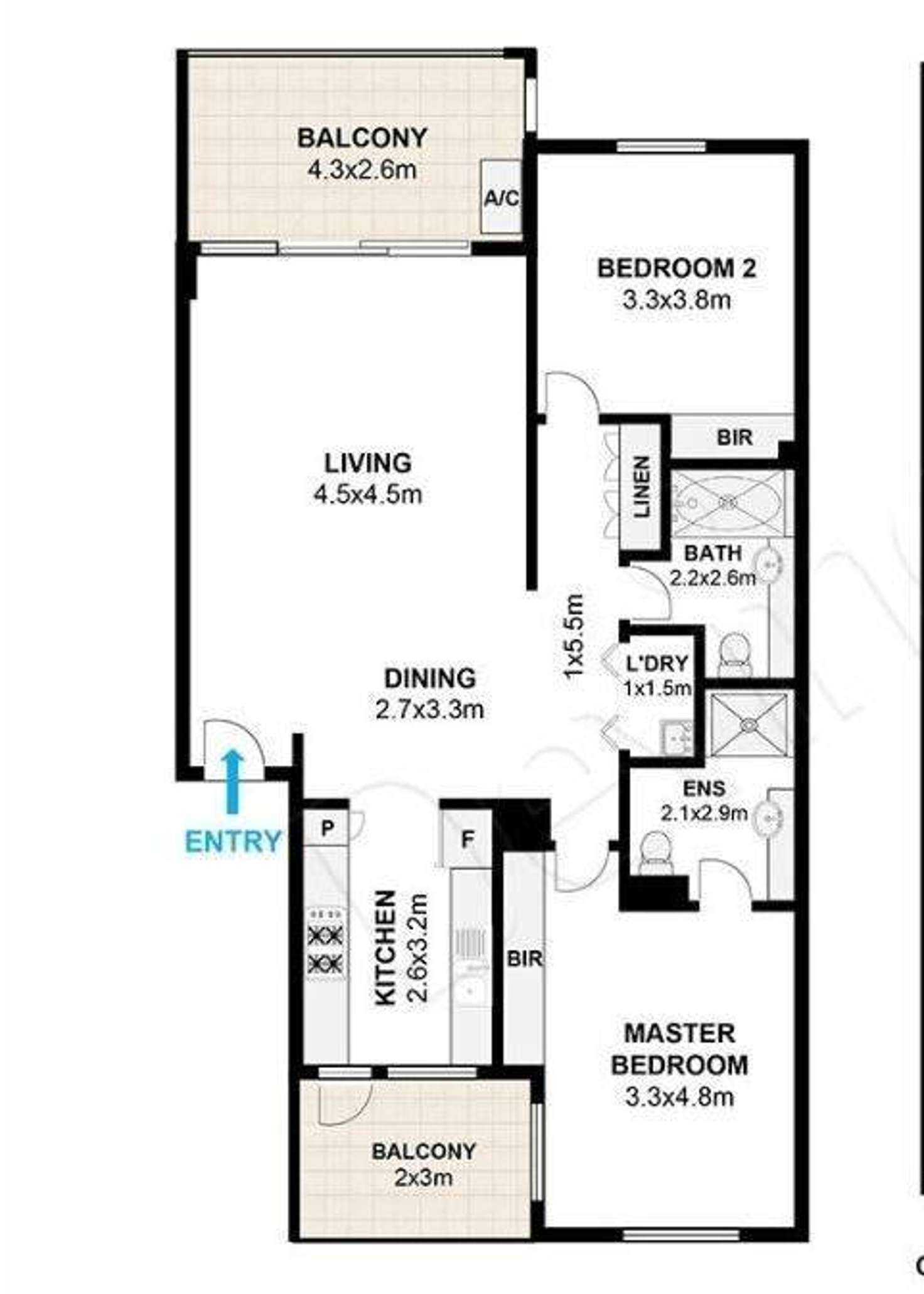 Floorplan of Homely apartment listing, 302/5 Stromboli Strait, Wentworth Point NSW 2127